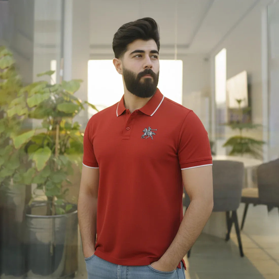 ST HV POLO - MAROON - NAVZA