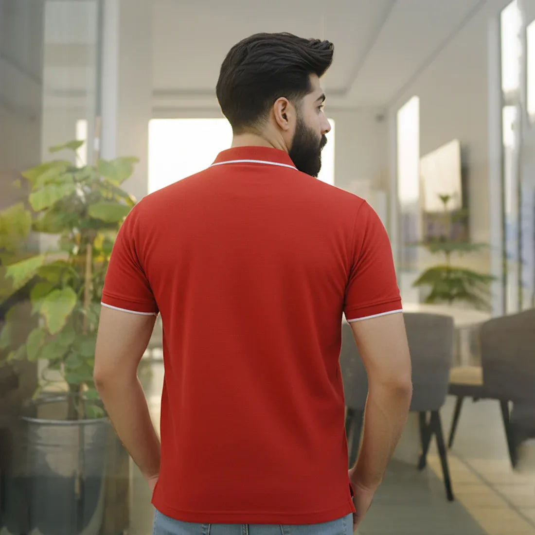 ST HV POLO - MAROON - NAVZA