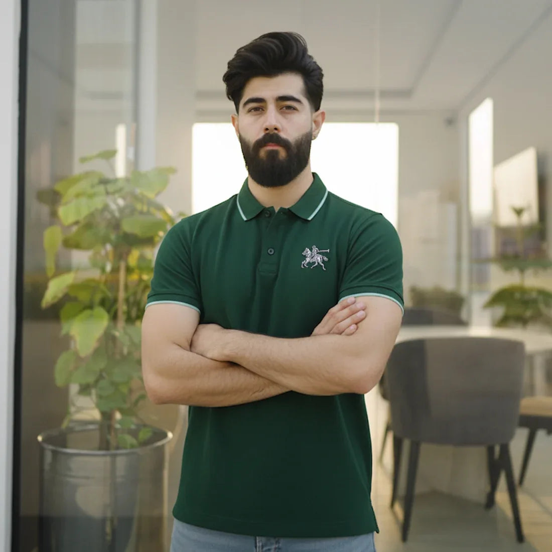 ST HV POLO - RICH GREEN - NAVZA