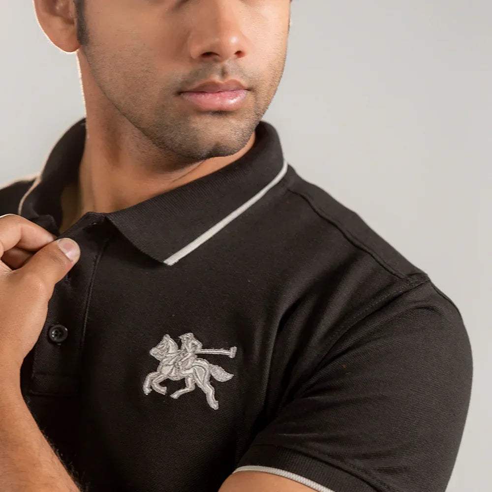 ST HV POLO - BLACK - NAVZA