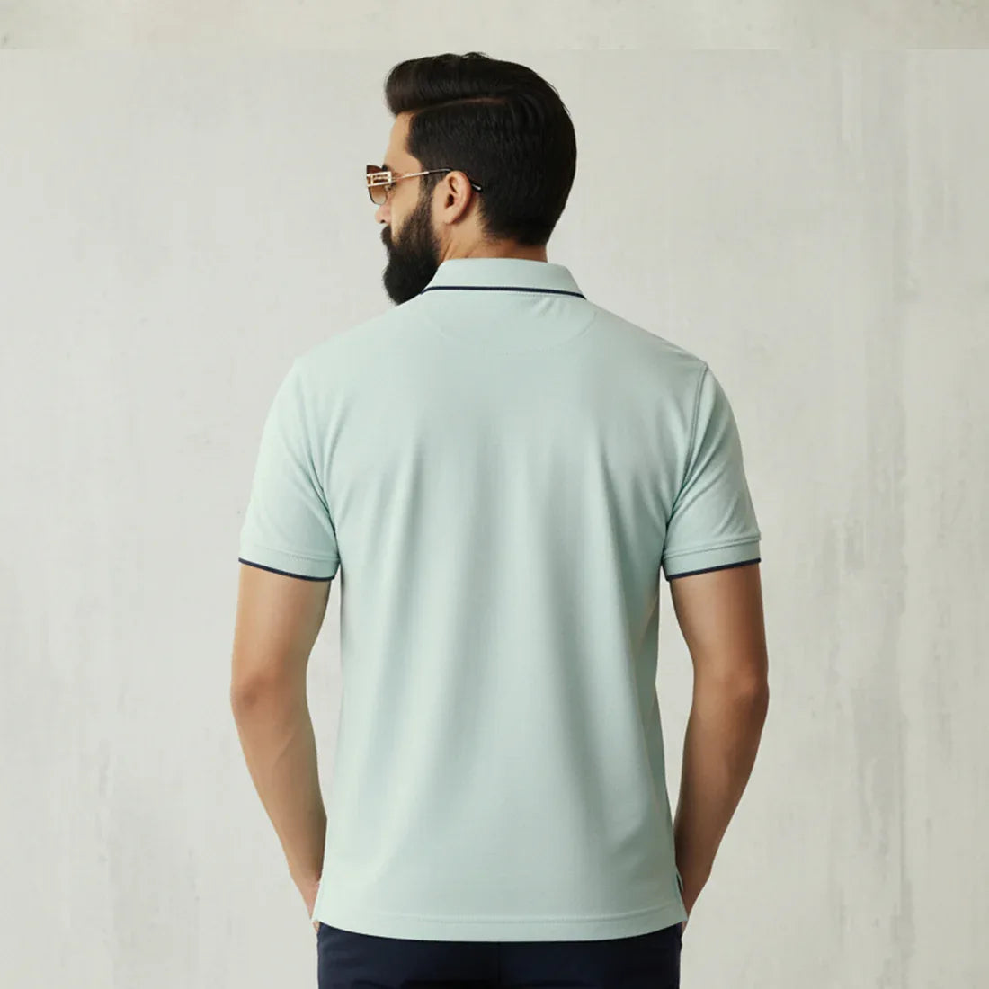 ST LV POLO - AQUA BLUE - NAVZA