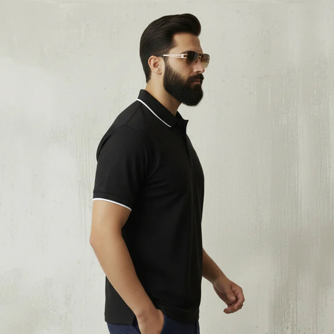 ST LV POLO - BLACK - NAVZA