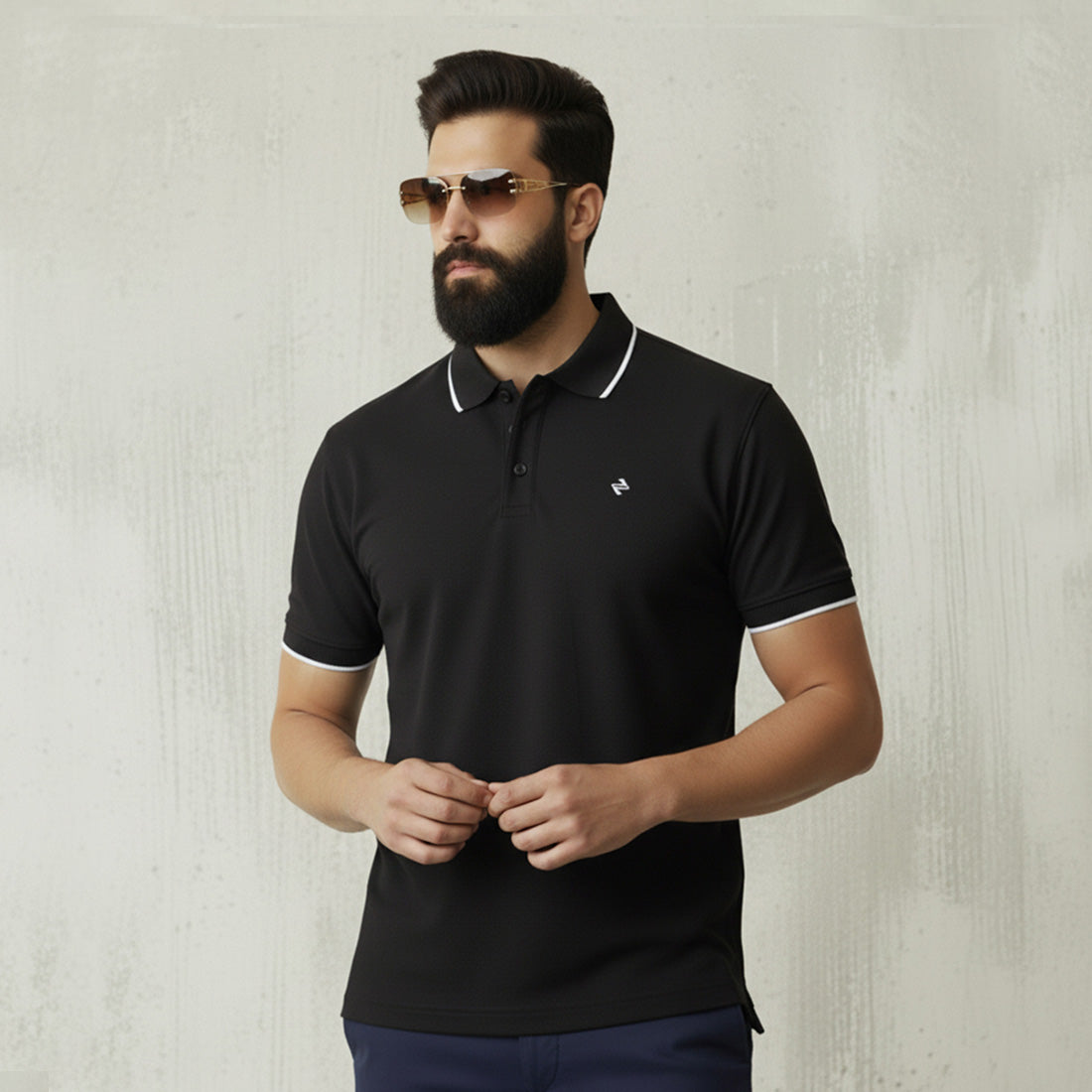 ST LV POLO - BLACK