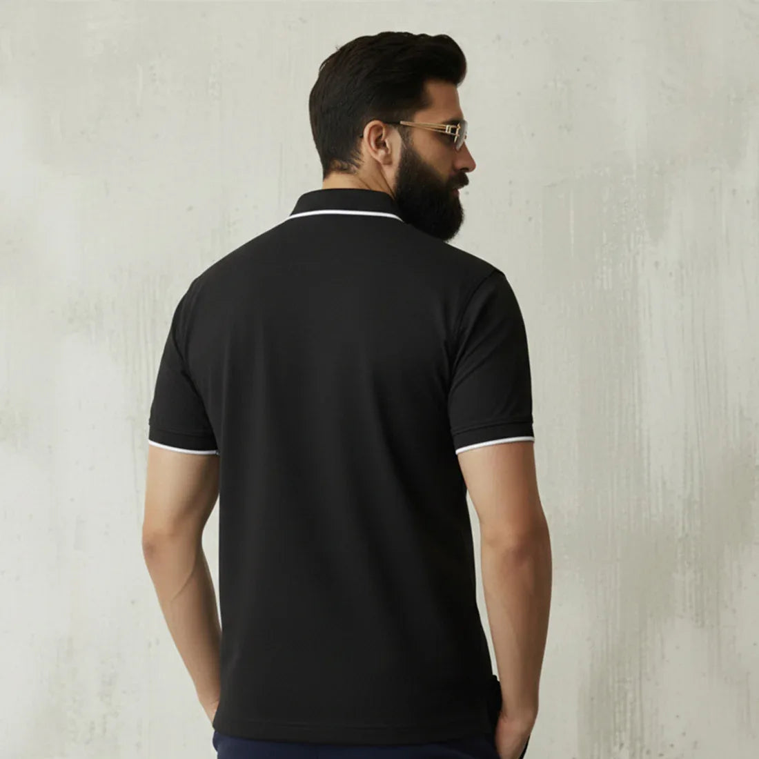 ST LV POLO - BLACK - NAVZA