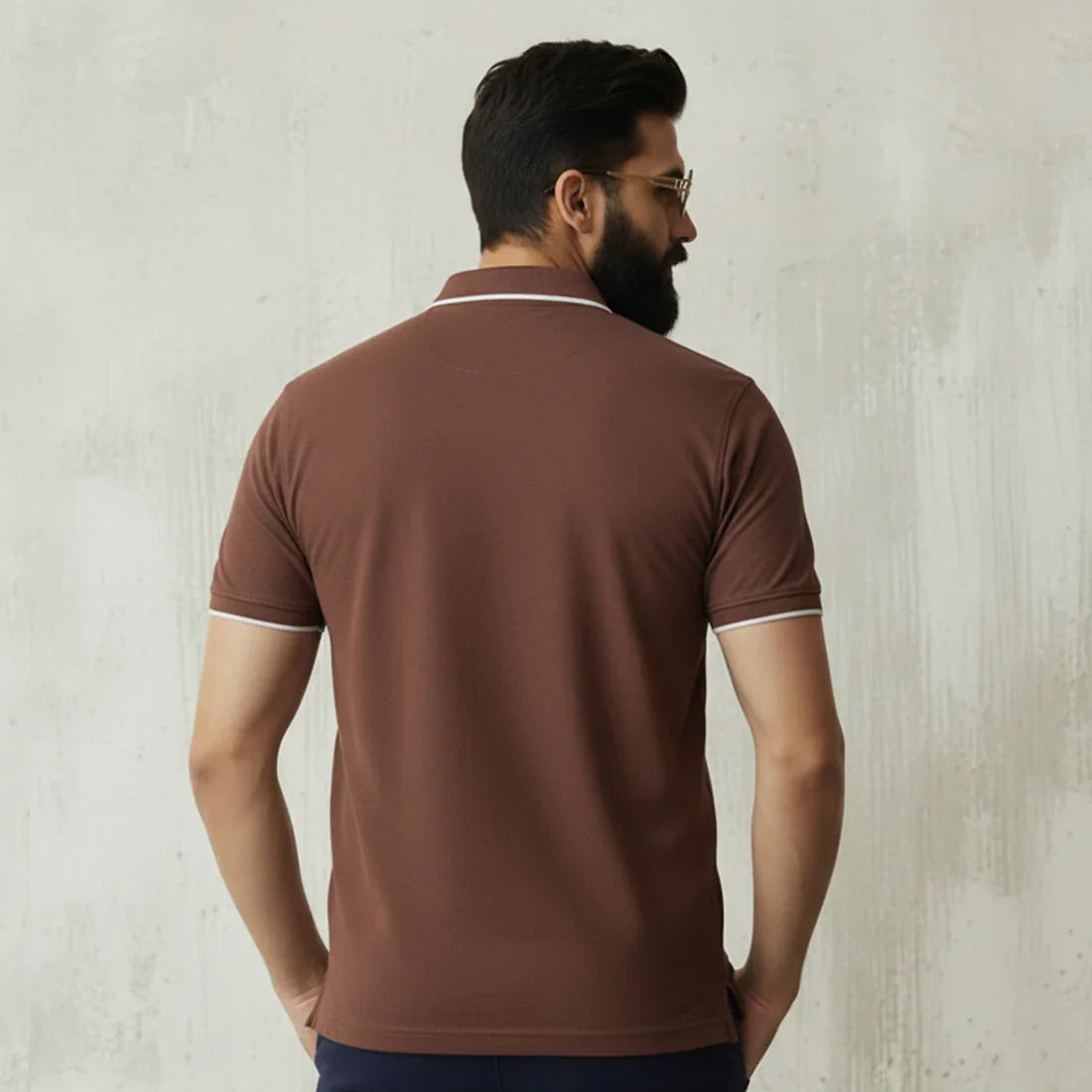 ST LV POLO - BROWN - NAVZA