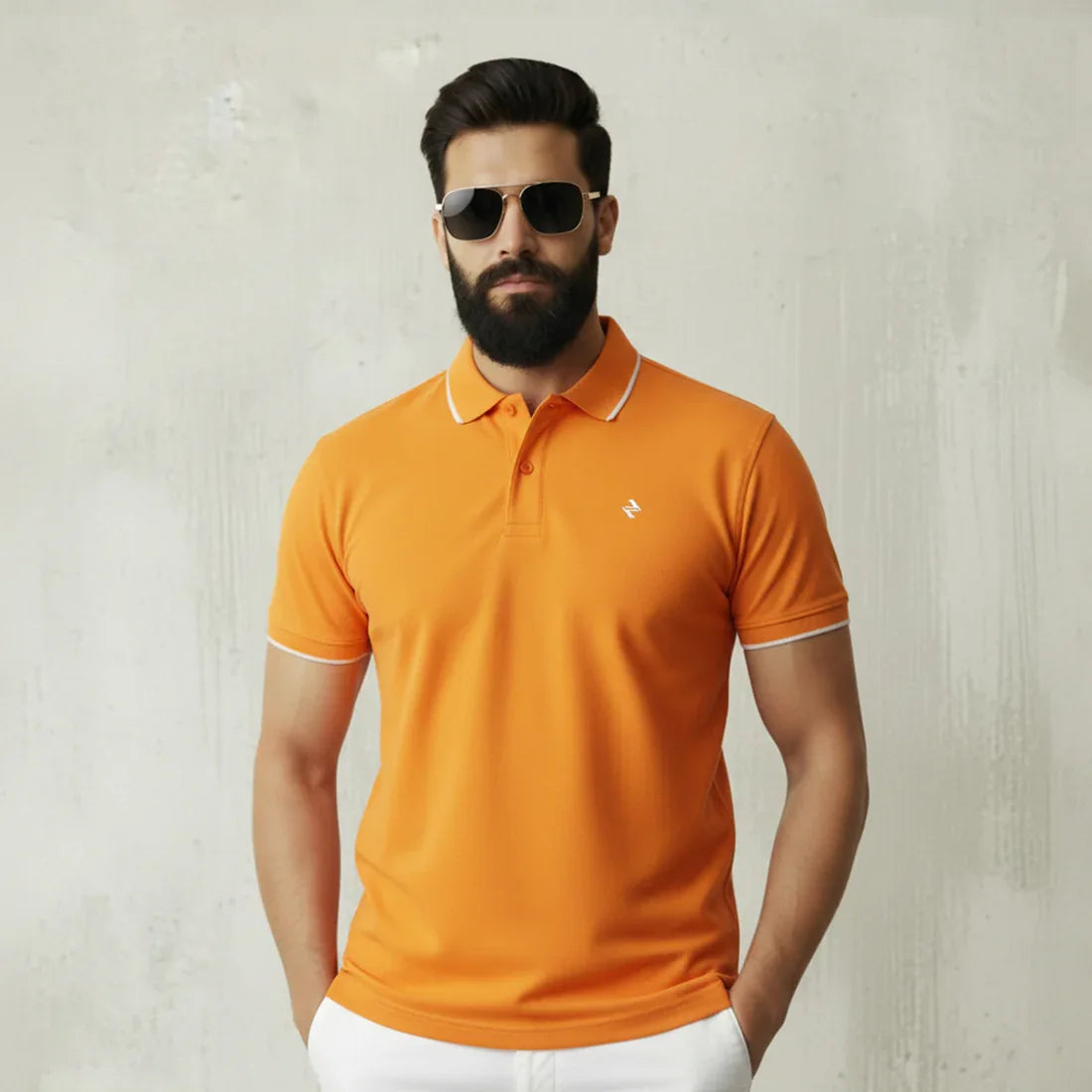 ST LV POLO - ORANGE - NAVZA