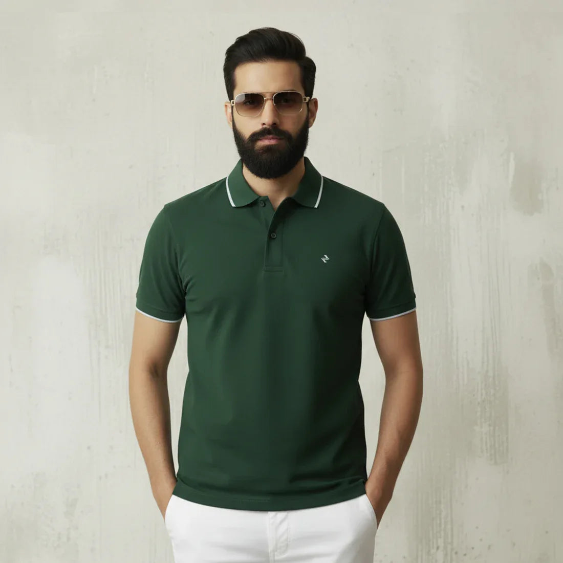 ST LV POLO - RICH GREEN - NAVZA