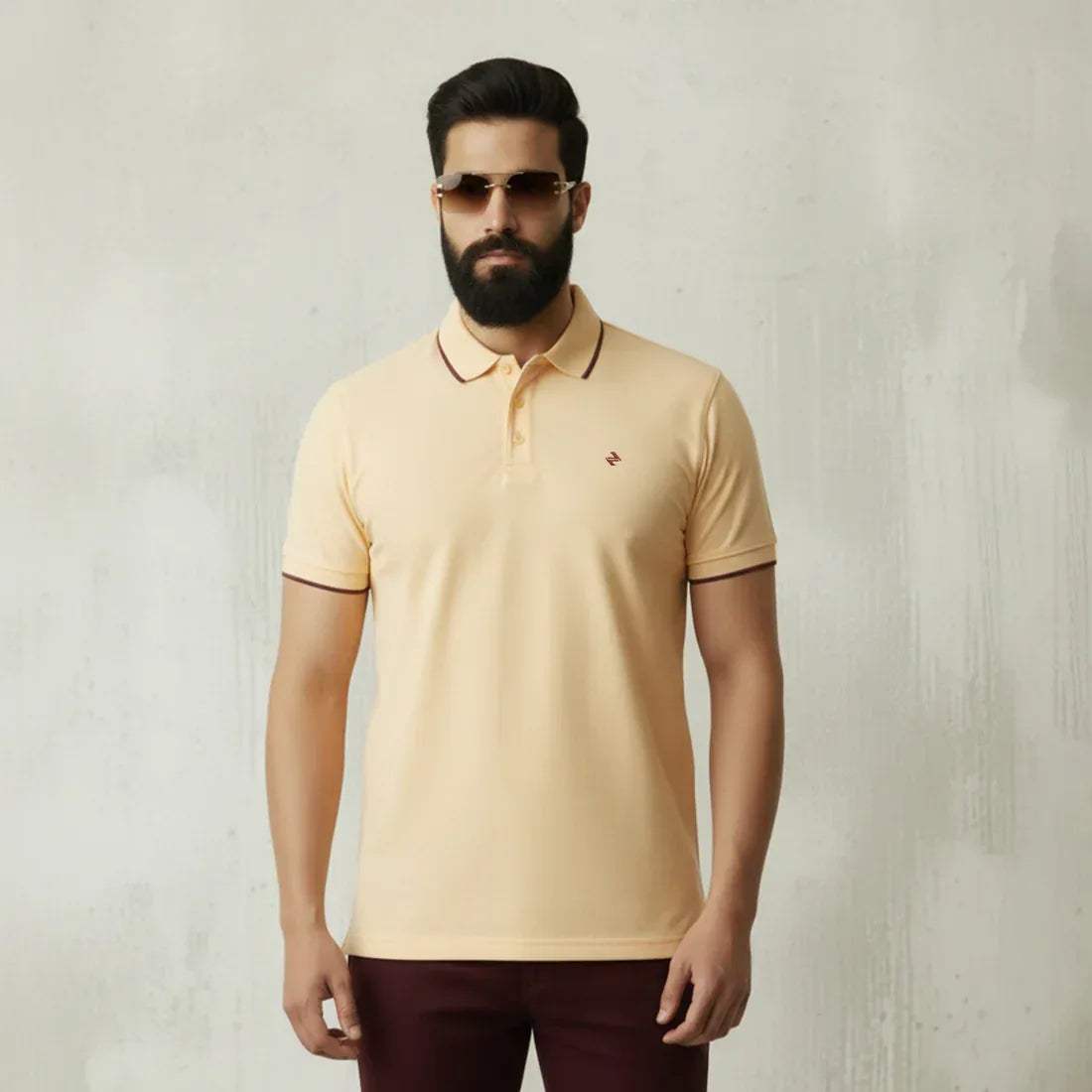 ST LV POLO - SOFT YELLOW - NAVZA