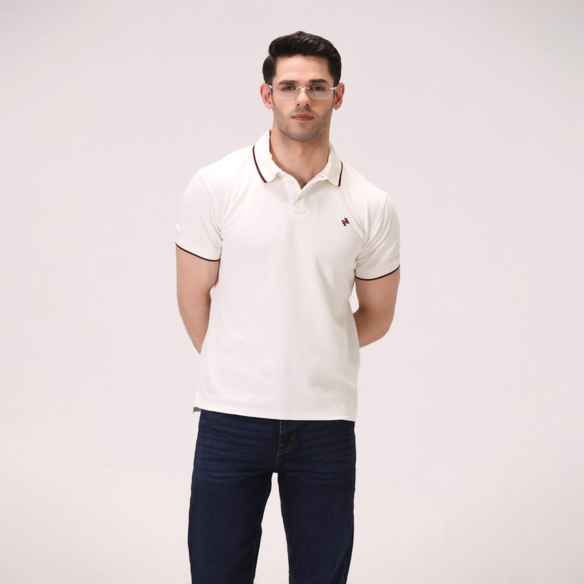 ST POLO WHITE NAVZA