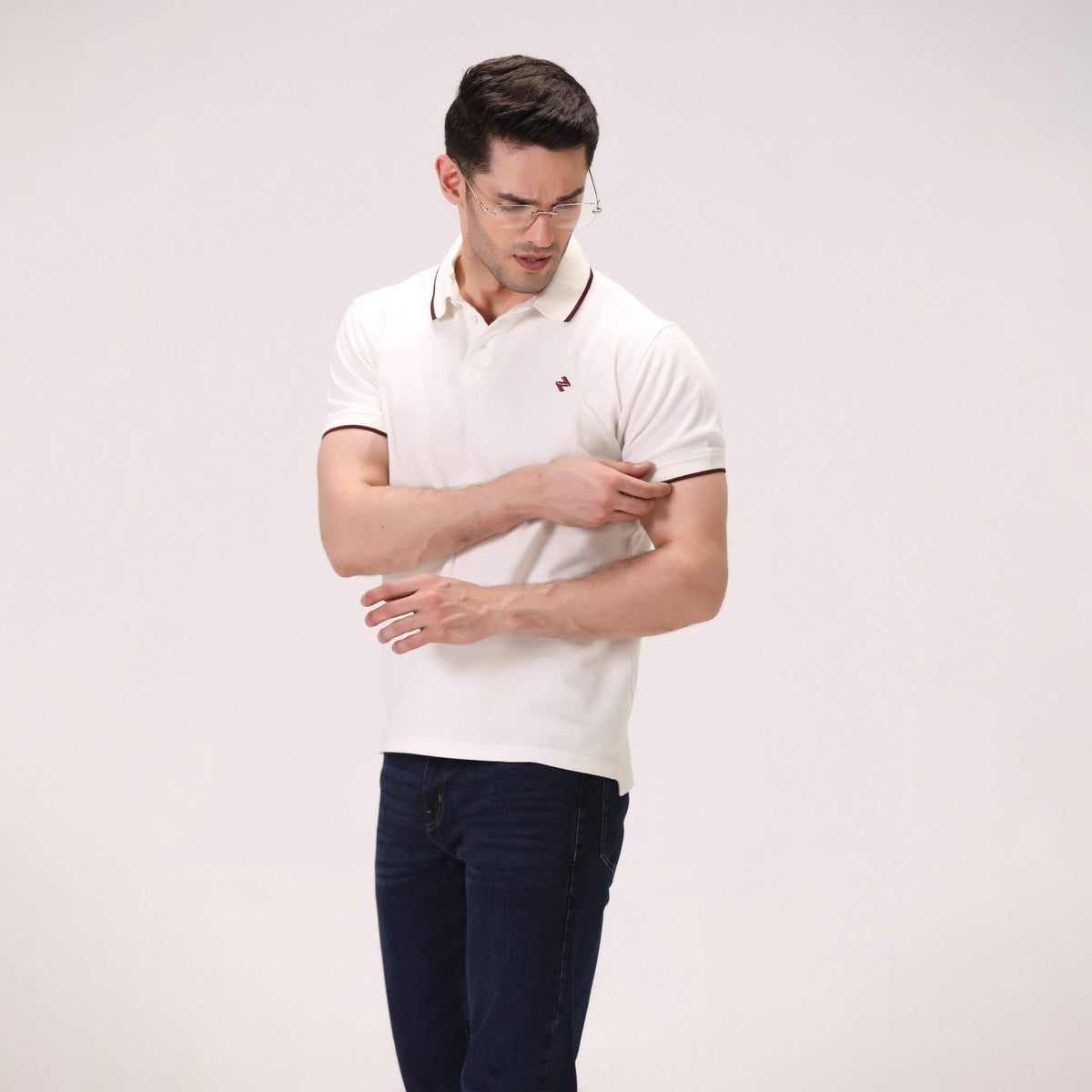 ST POLO WHITE NAVZA