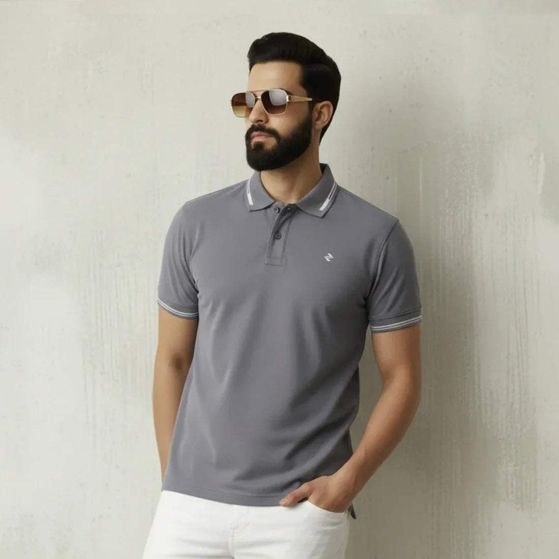 ST POLO – GREY - NAVZA