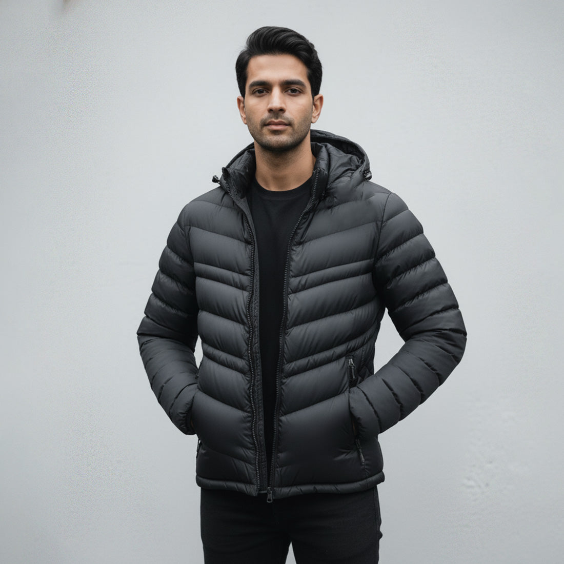 Puffer Jacket Black | NAVZA