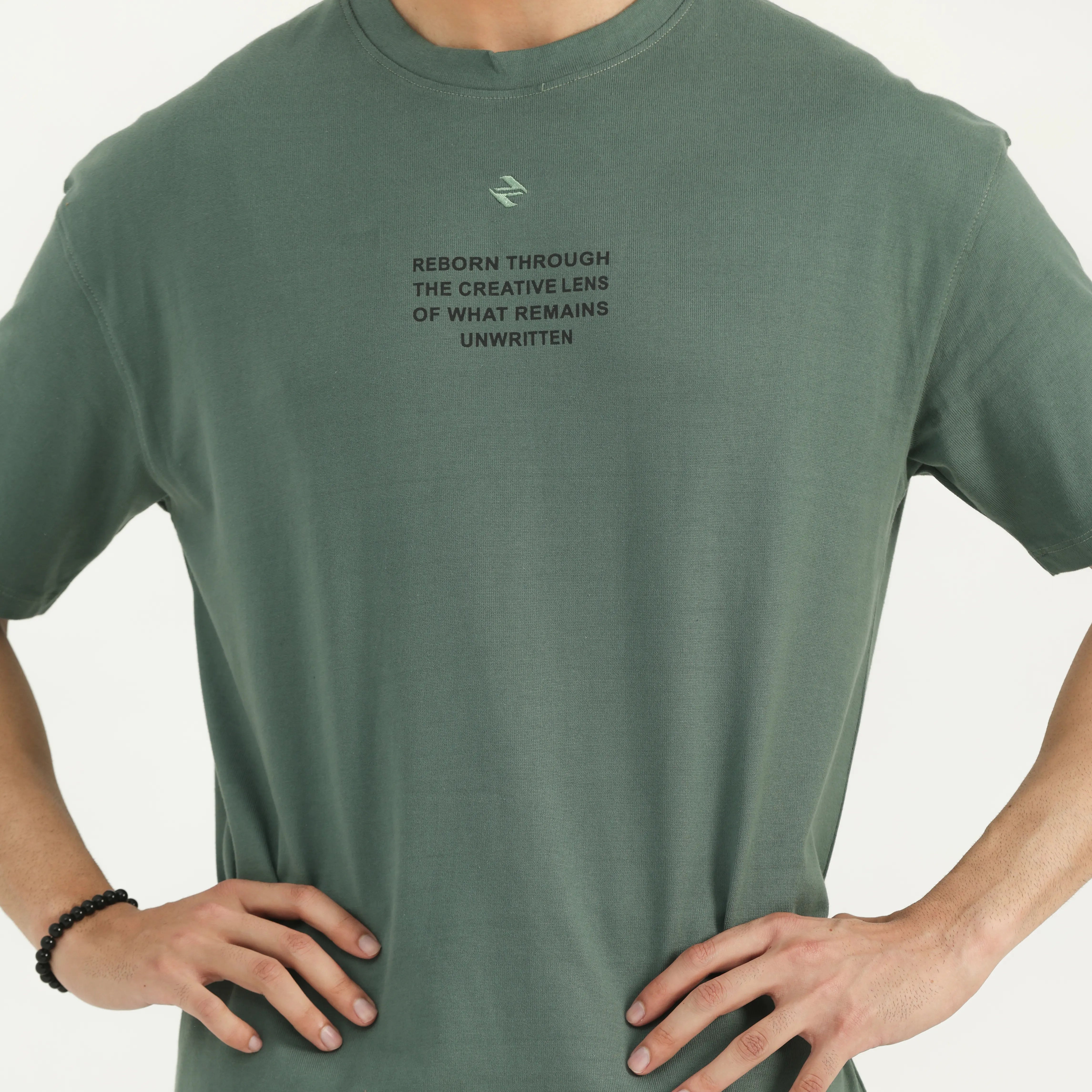 TEXTURED JACQUARD COTTON LOUNGE SET - SAGE GREEN