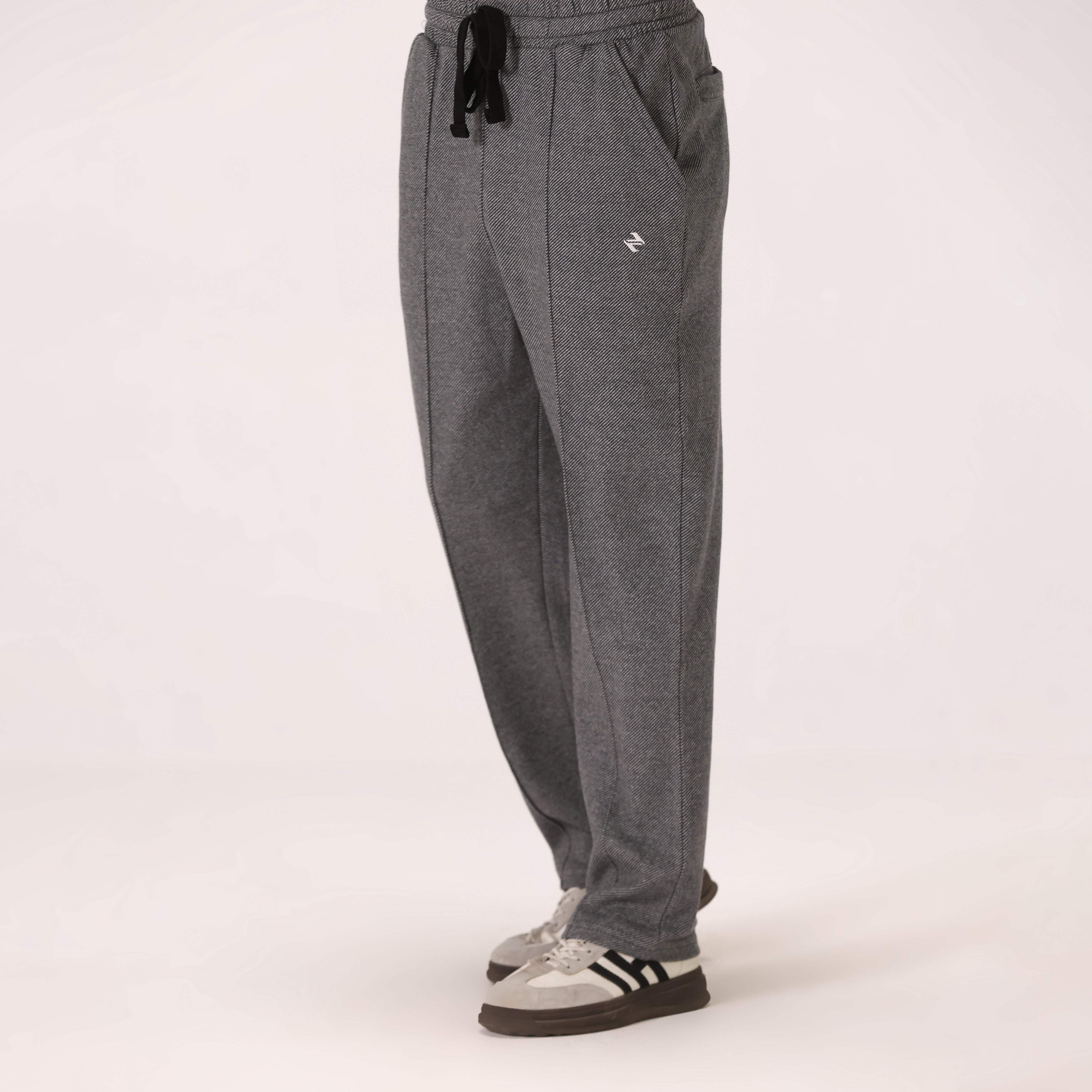 TWILL INTERLOCK STRAIGHT FIT PANT – GREY