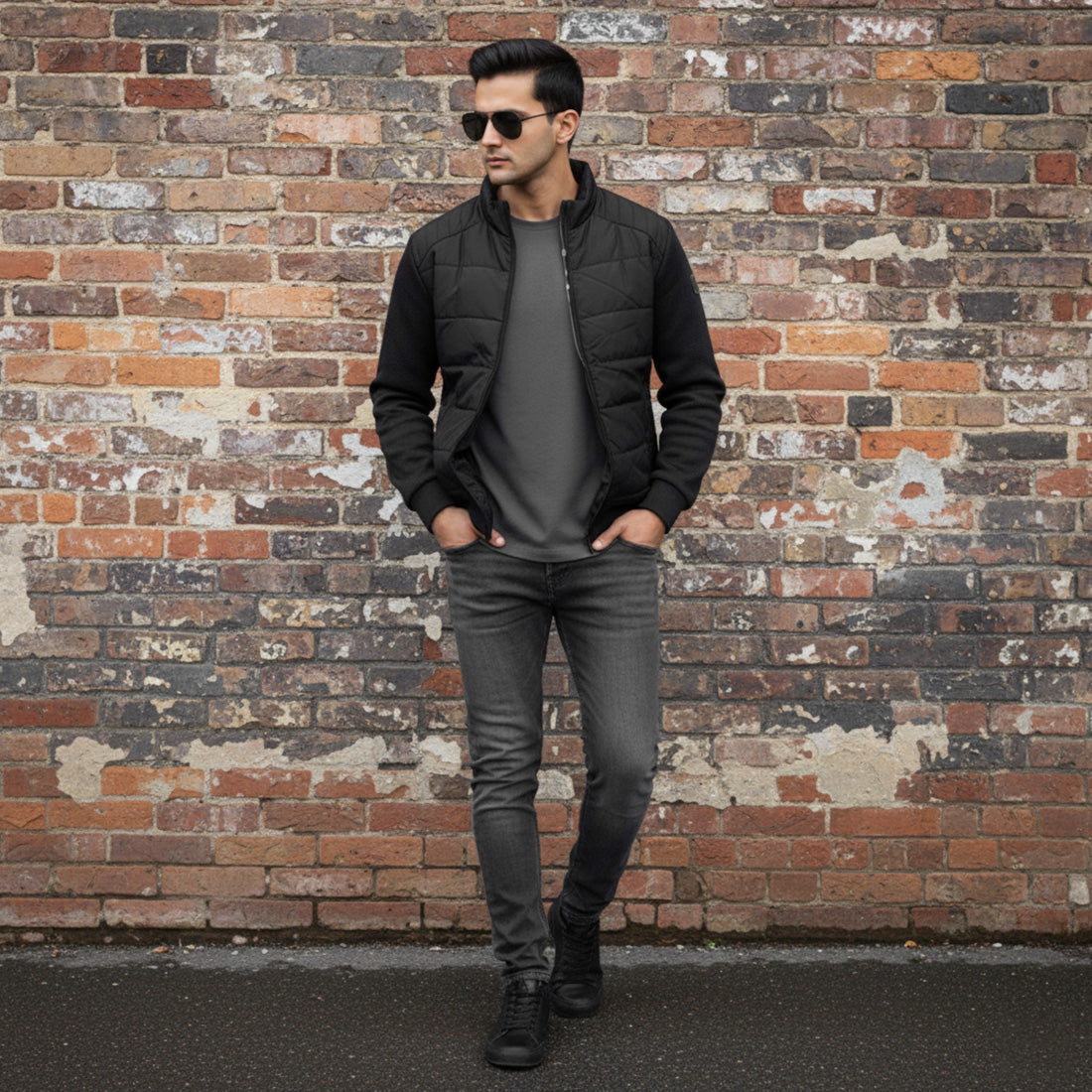 Textured Jacket Black | NAVZA