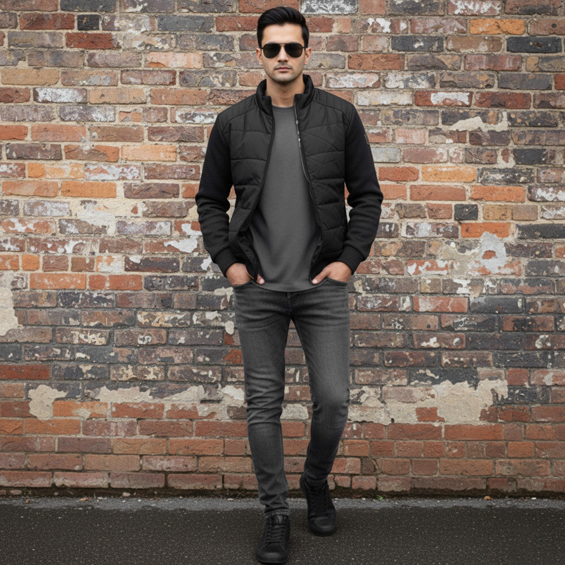 Textured Jacket Black | NAVZA
