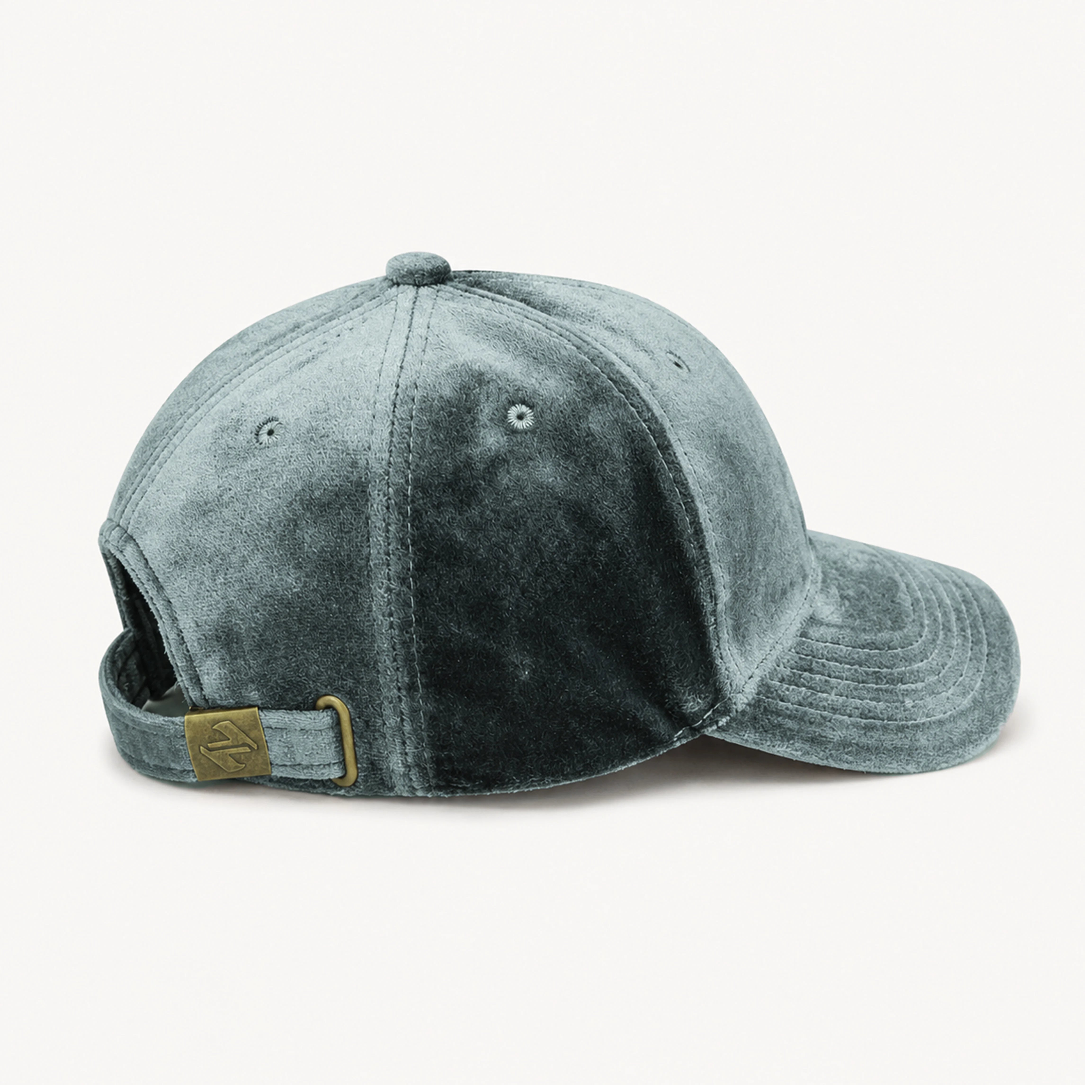 VELVET CAP | GREYISH TEAL