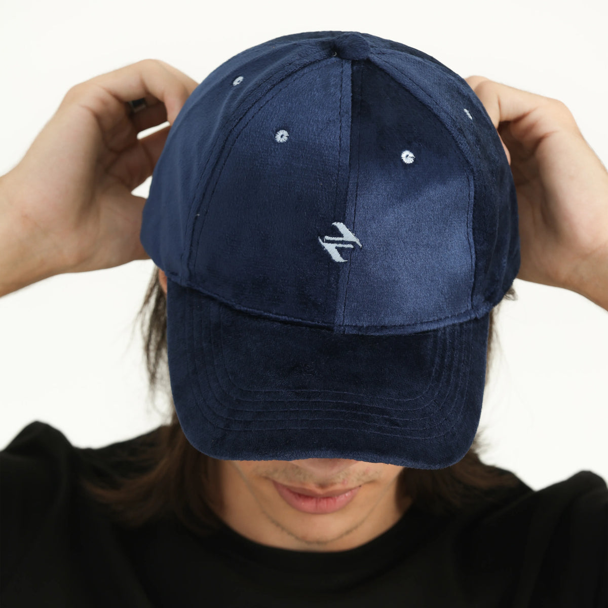 VELVET CAP NAVY BLUE NAVZA