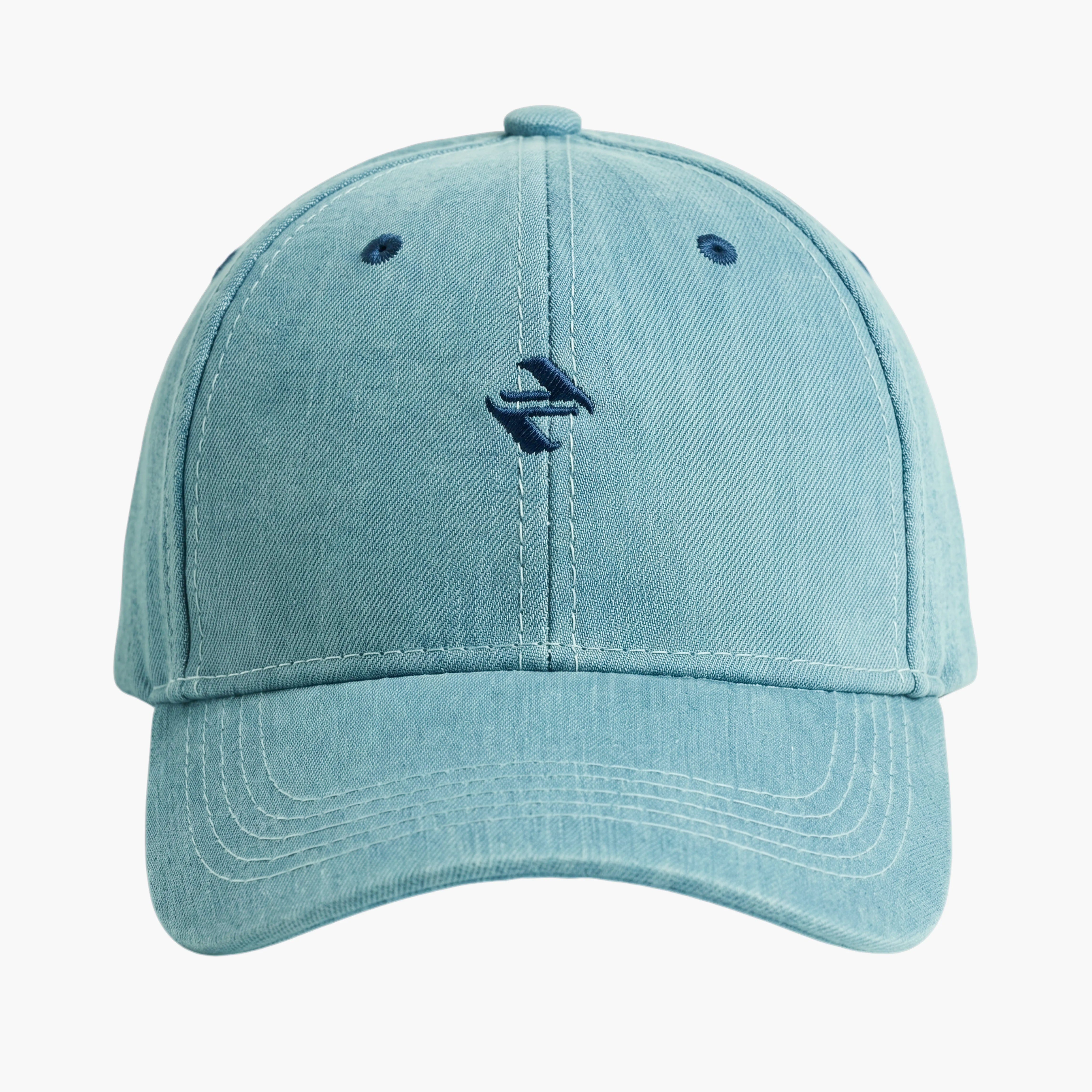 WATERFALL TEXTURED DENIM CAP | LIGHT BLUE