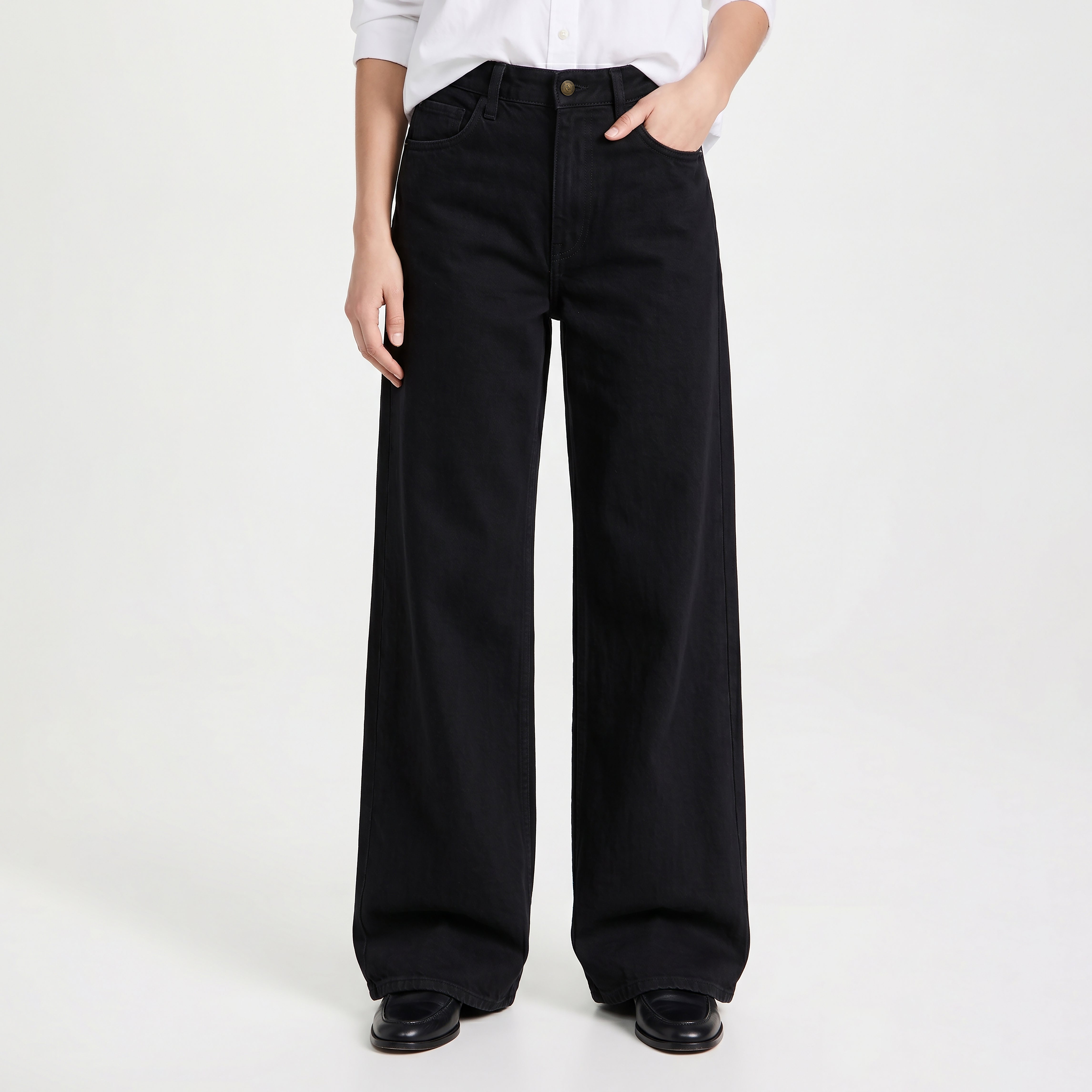 WIDE LEG DENIM - BLACK