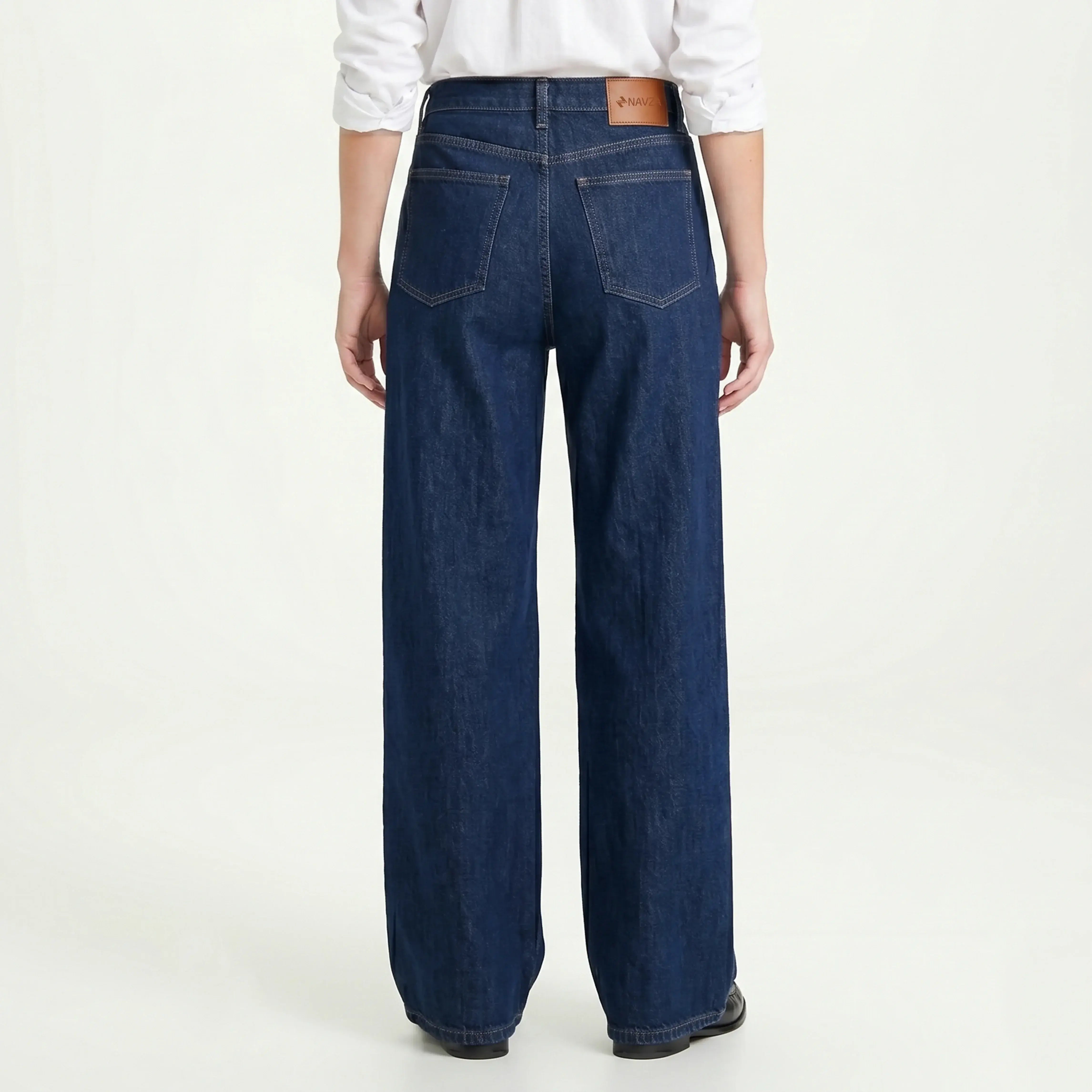 WIDE LEG DENIM - DARK BLUE
