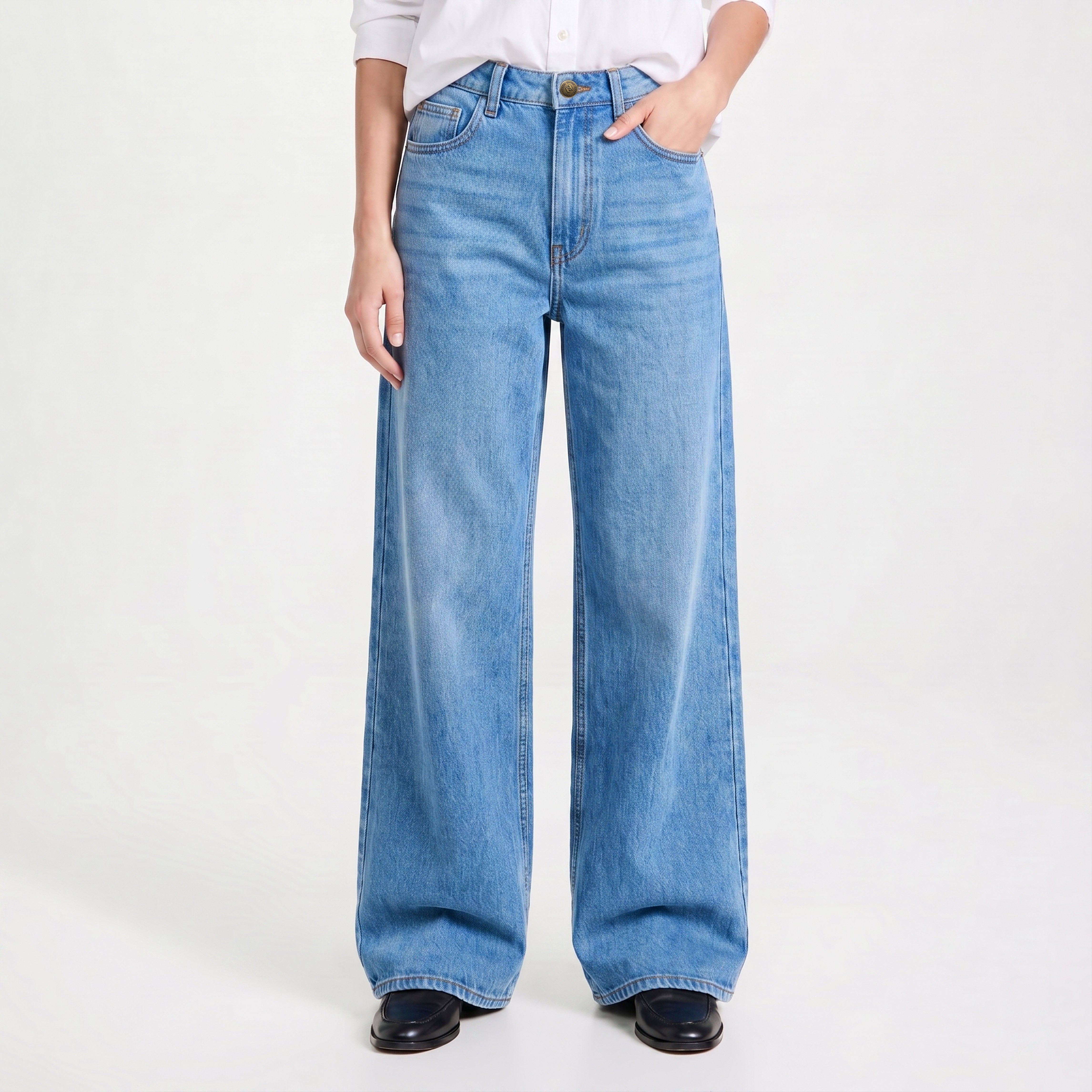 WIDE LEG DENIM - LIGHT BLUE