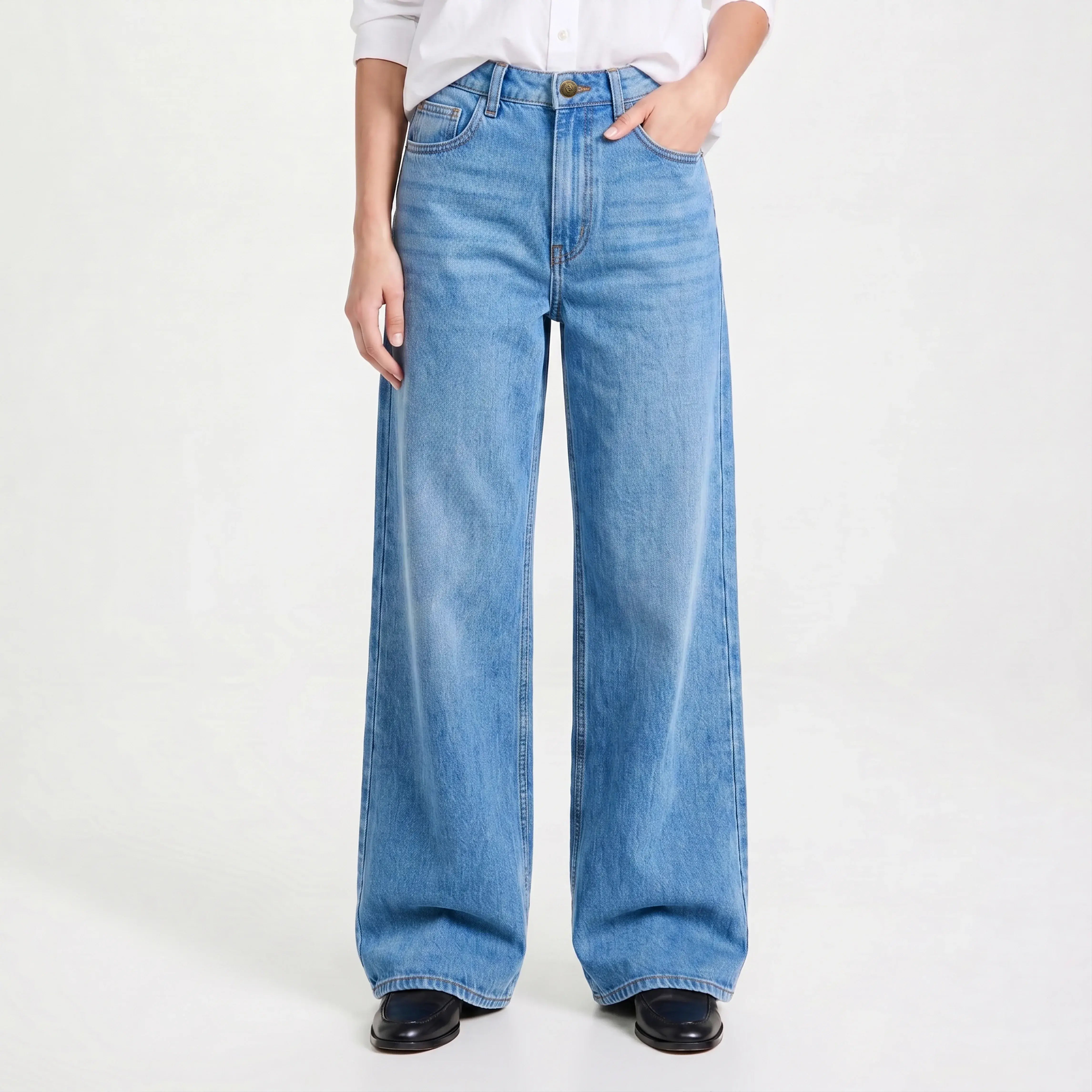 WIDE LEG DENIM - LIGHT BLUE