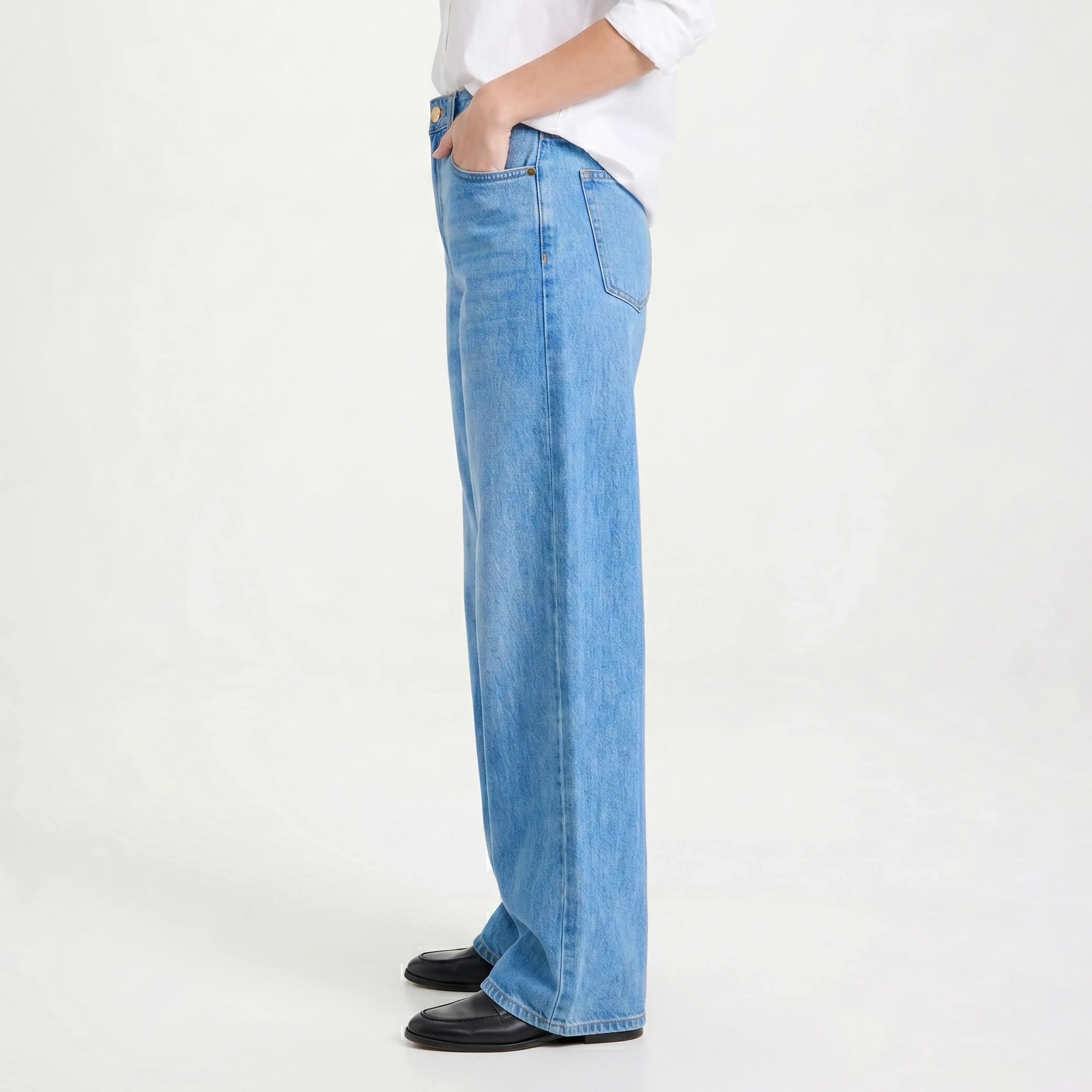 WIDE LEG DENIM - LIGHT BLUE
