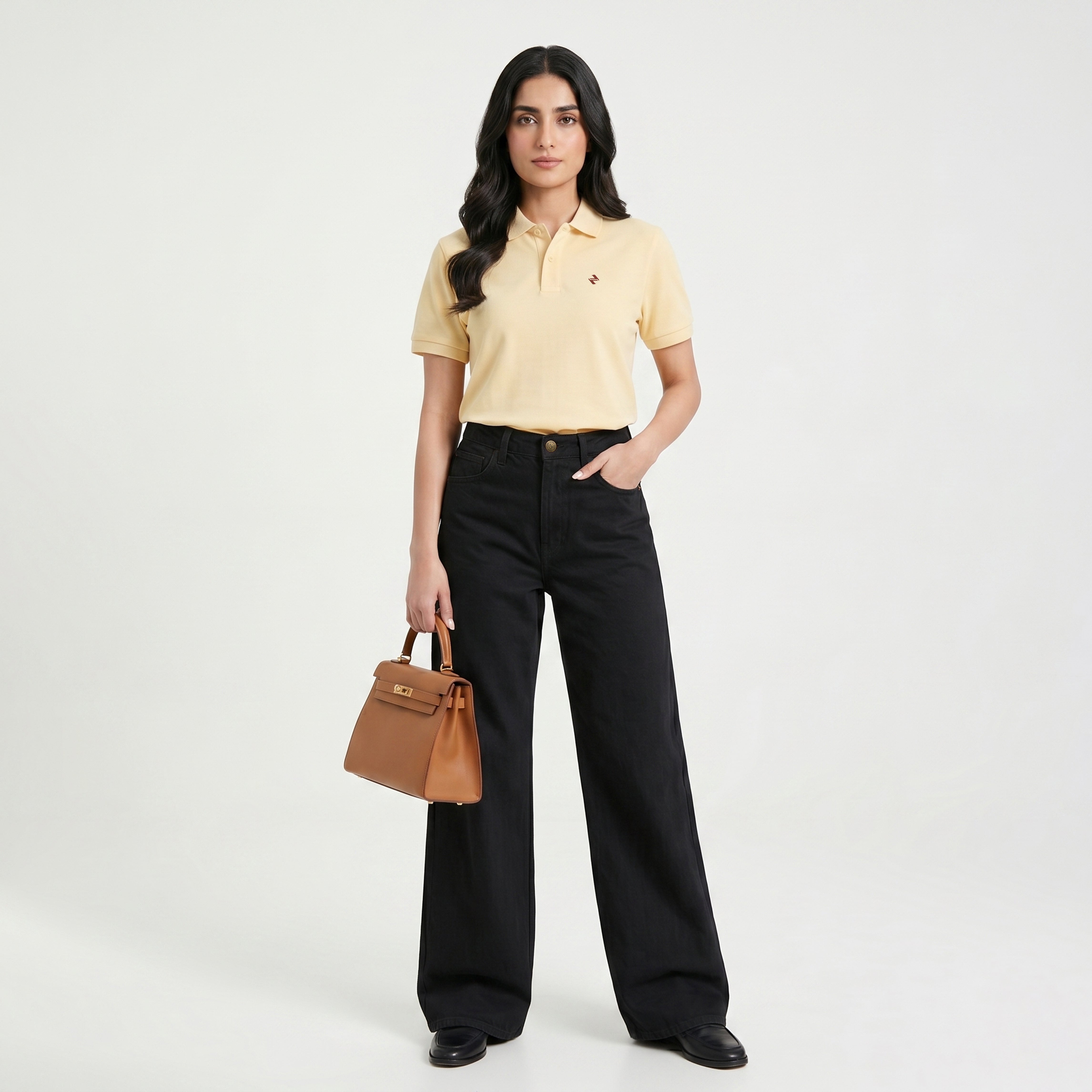 WIDE LEG DENIM - BLACK