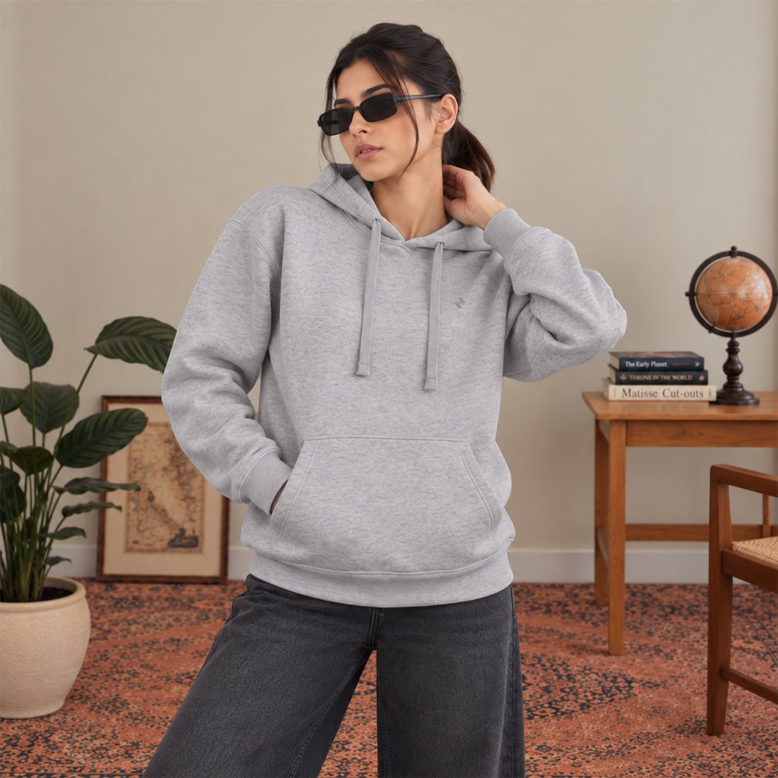 WINTER WOMEN ML PULLOVER HOODIE - GREY