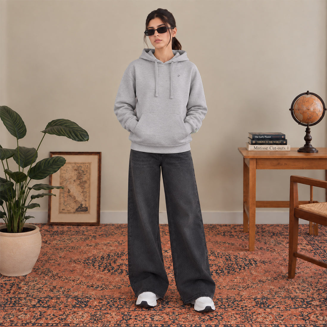 WINTER WOMEN ML PULLOVER HOODIE - GREY