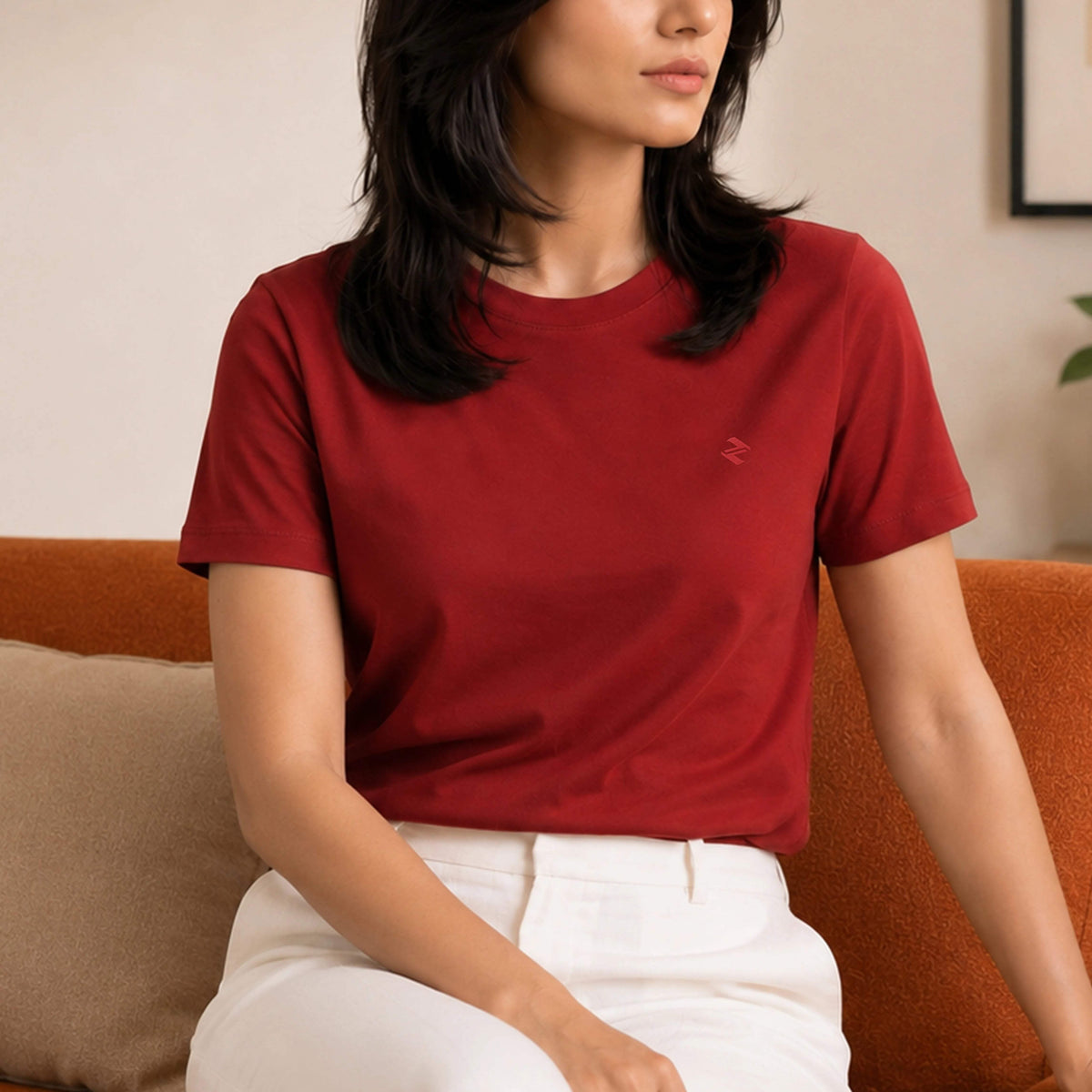 WOMEN T-SHIRT RED NAVZA