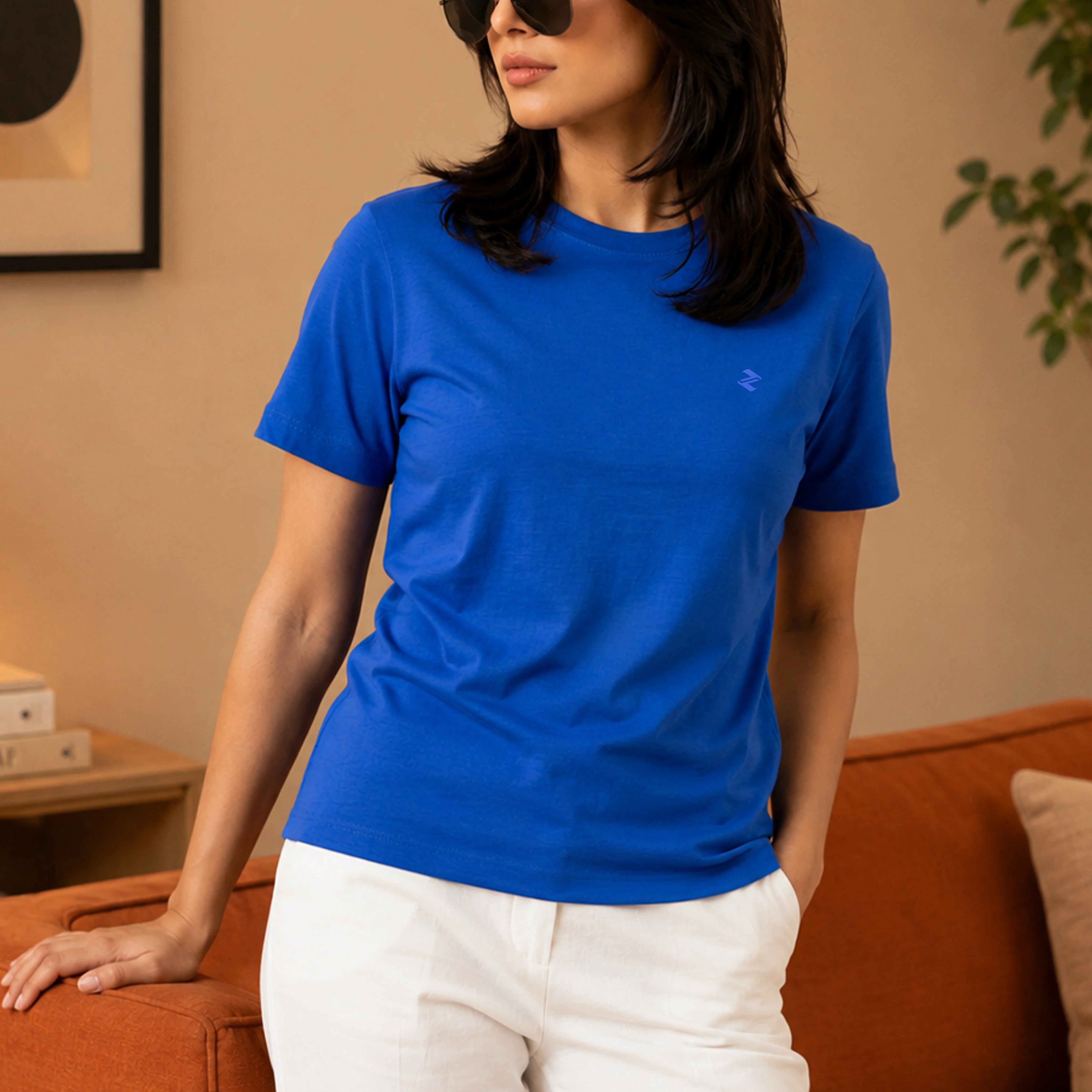 WOMEN ML REGULAR FIT TEE – ROYAL BLUE