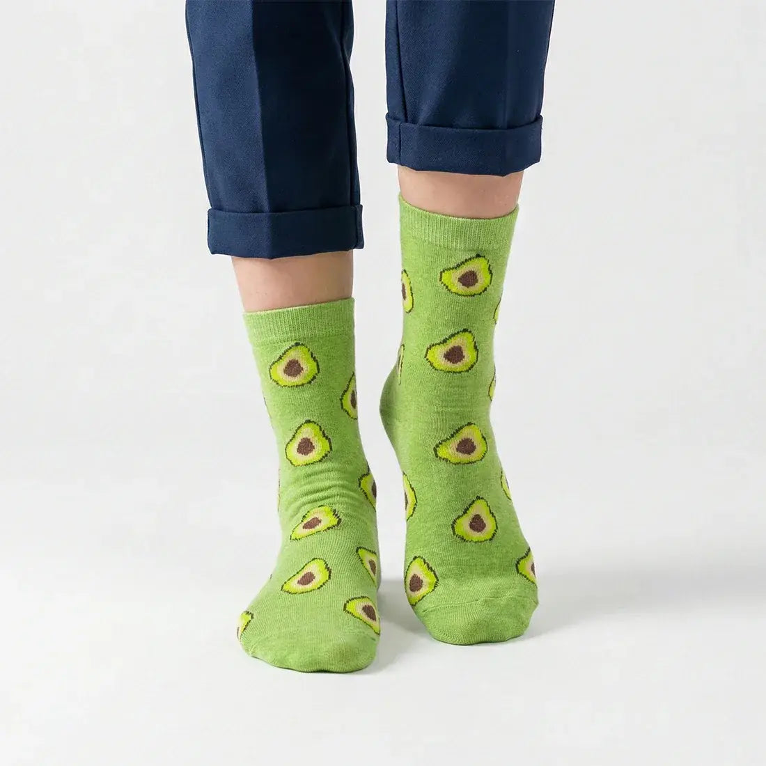 WOMEN CREW SOCKS GREEN | NAVZA