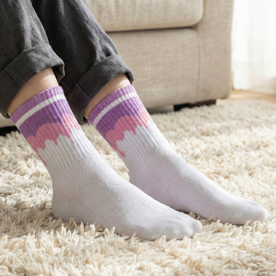 WOMEN CREW SOCKS OFF WHITE | NAVZA