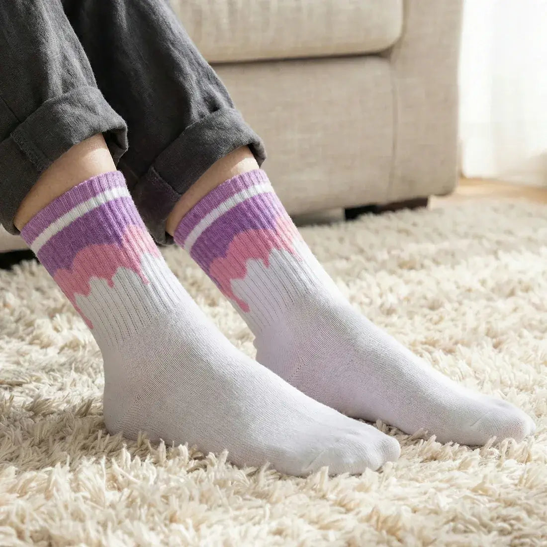 WOMEN CREW SOCKS OFF WHITE | NAVZA