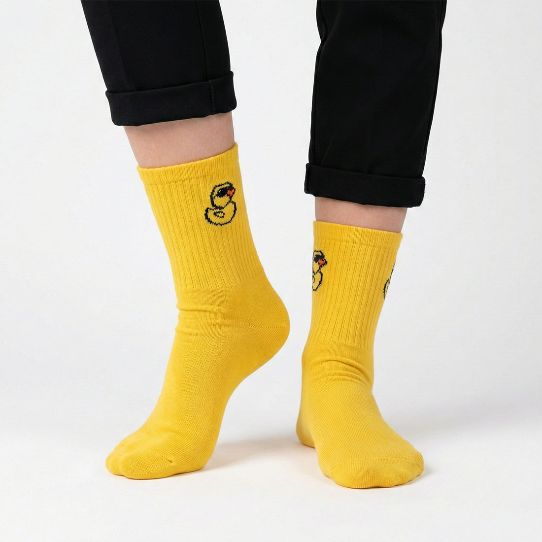 WOMEN CREW SOCKS YELLOW | NAVZA