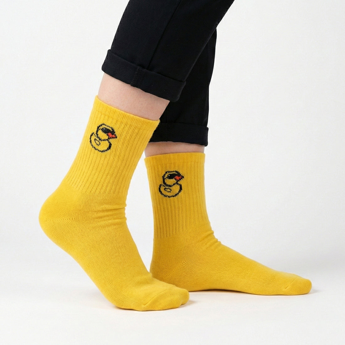 WOMEN CREW SOCKS YELLOW | NAVZA
