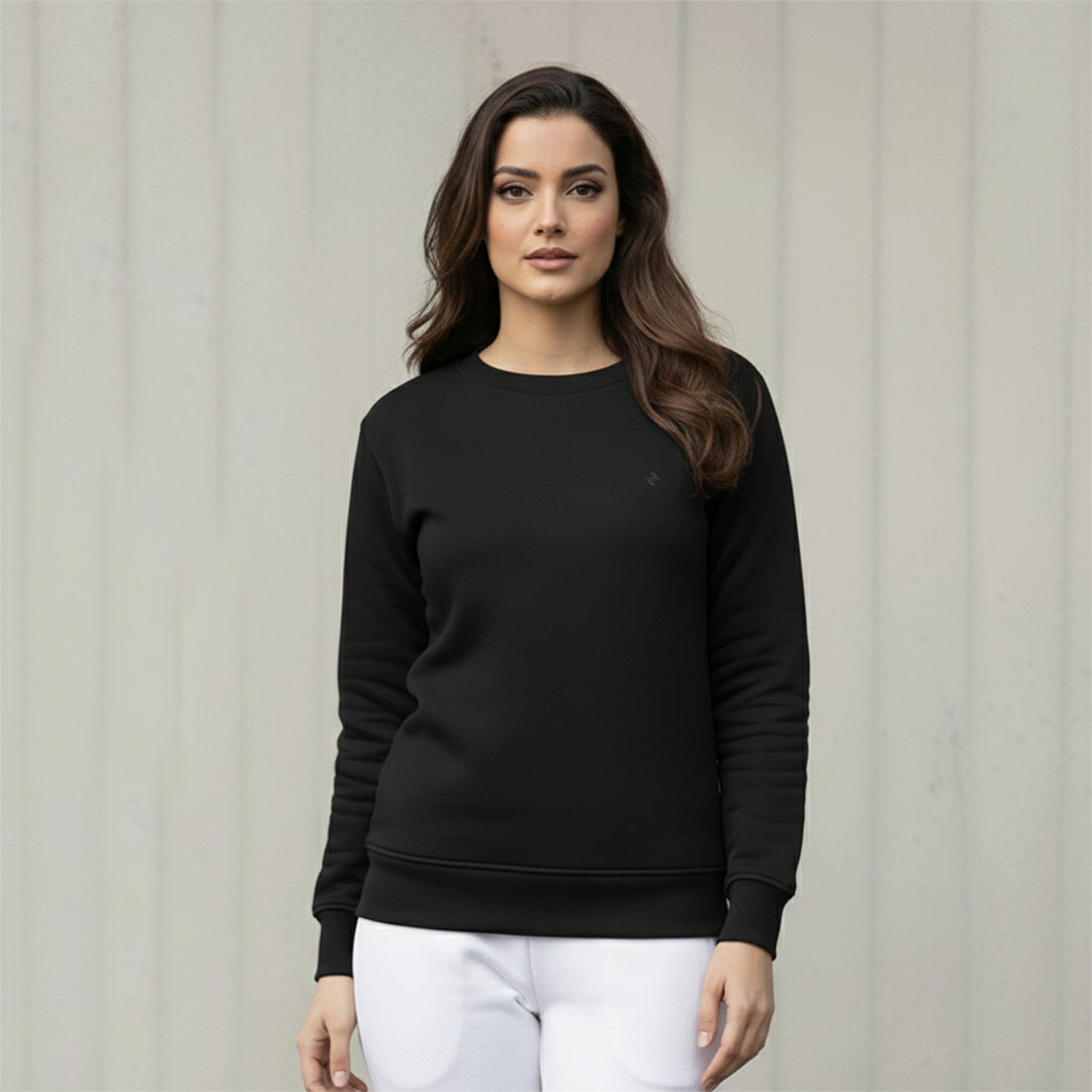 Women Sweatshirt Black | NAVZA