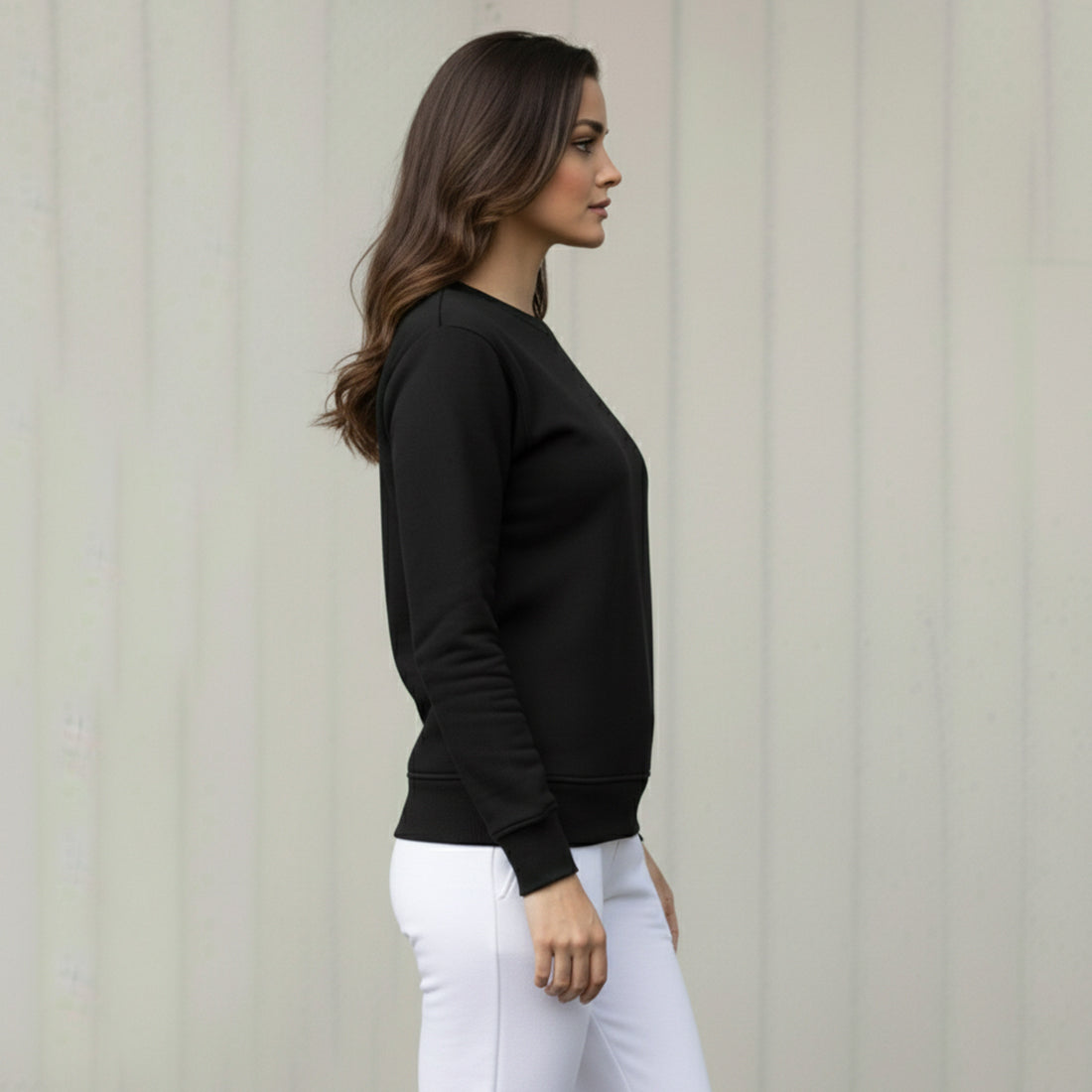 Women Sweatshirt Black | NAVZA