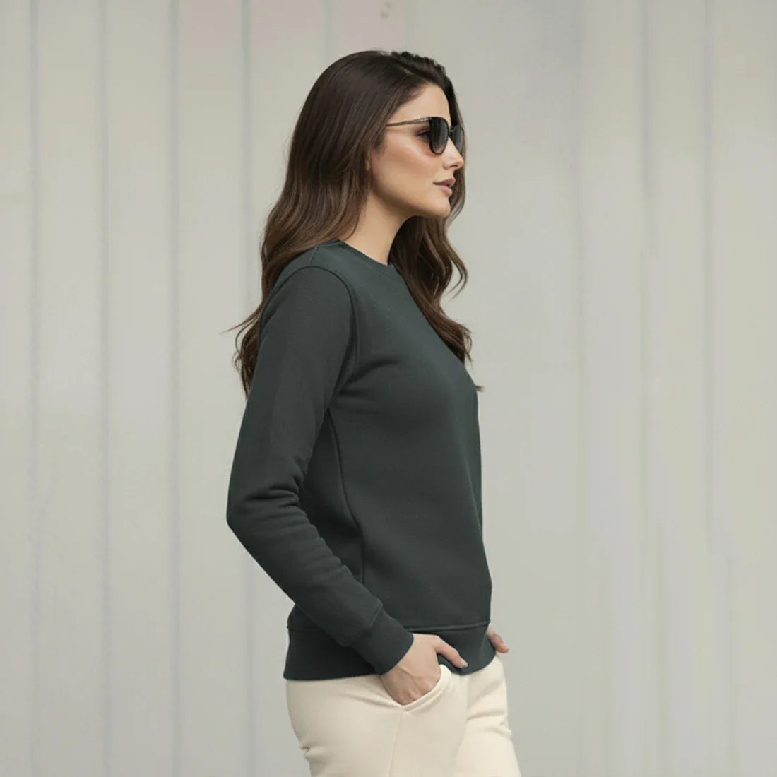 WOMEN ML SWEATSHIRT β CHARCOAL - NAVZA