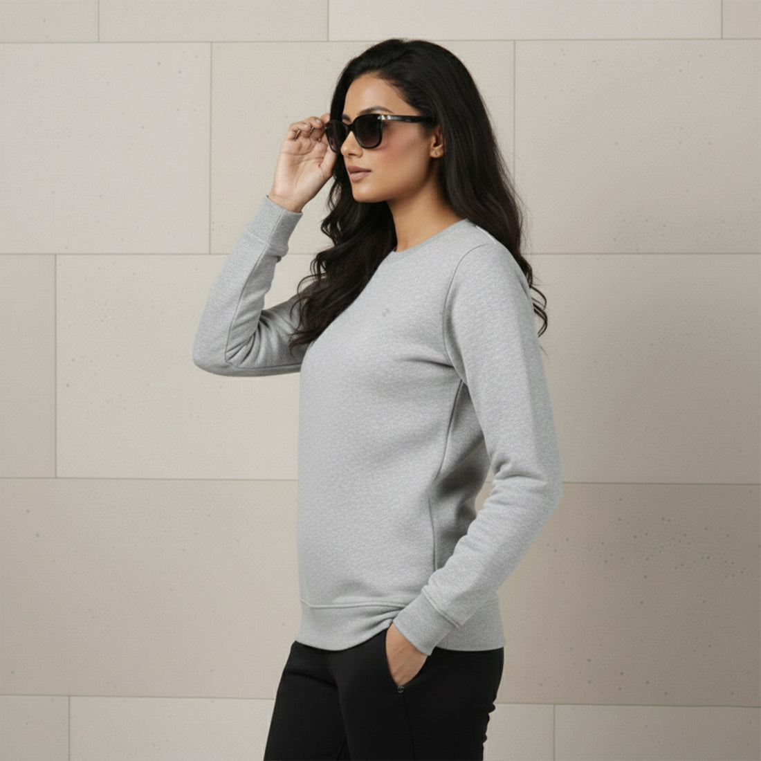 Women Sweatshirt Grey | NAVZA