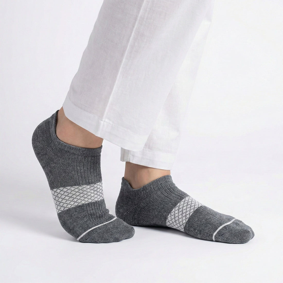 WOMEN NO SHOW SOCKS LIGHT GREY | NAVZA