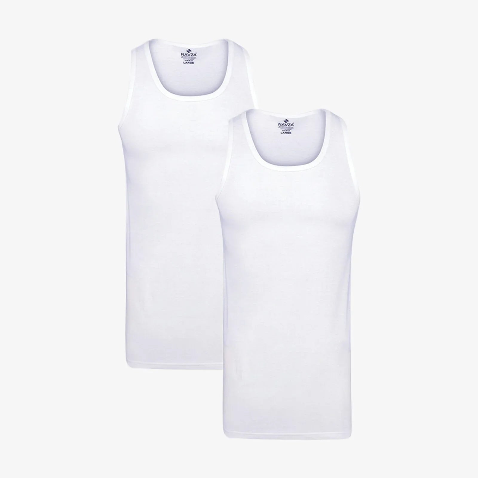 PACK OF 2 SLEEVES LESS VEST – WHITE - NAVZA