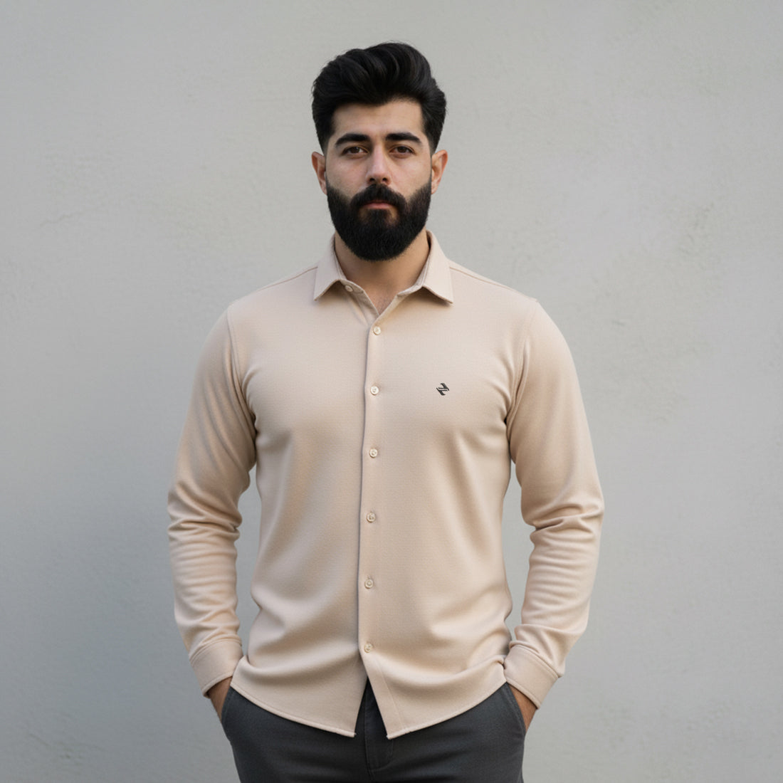 CL SMART SHIRT - BEIGE