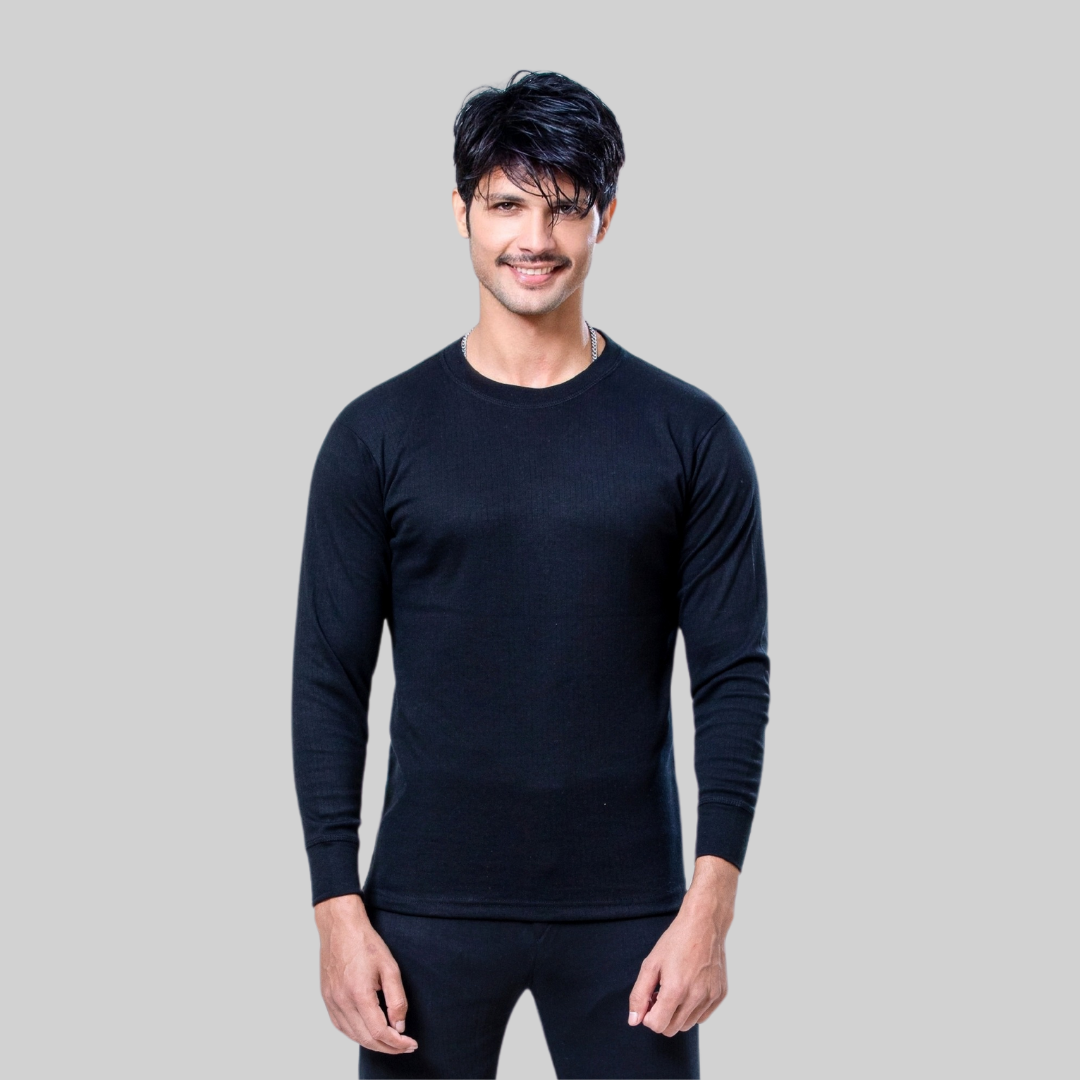 BLACK THERMAL FULL SLEEVES TOP