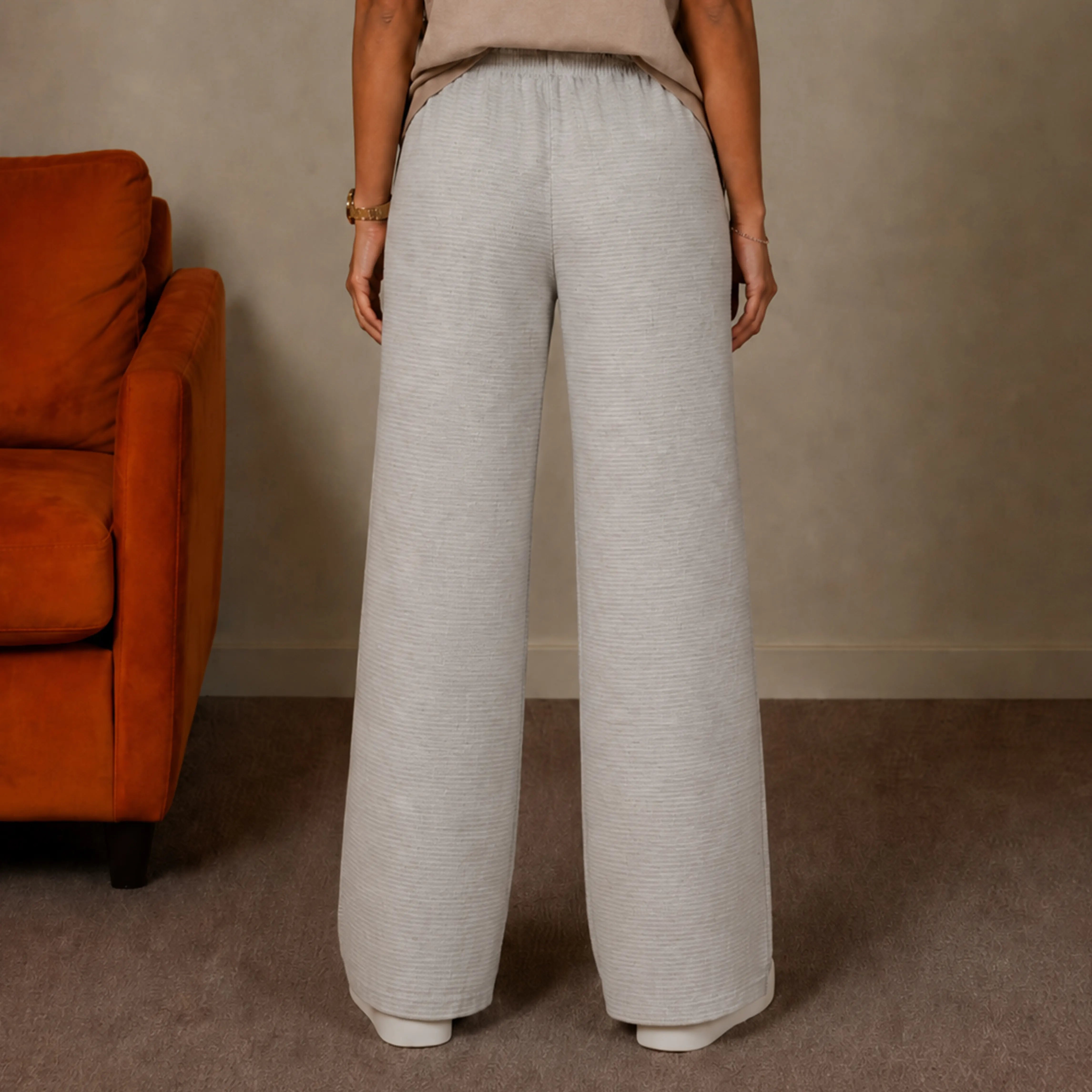 ASPEN OTTOMAN WIDE - LEG PANTS - SOFT HEATHER GREY