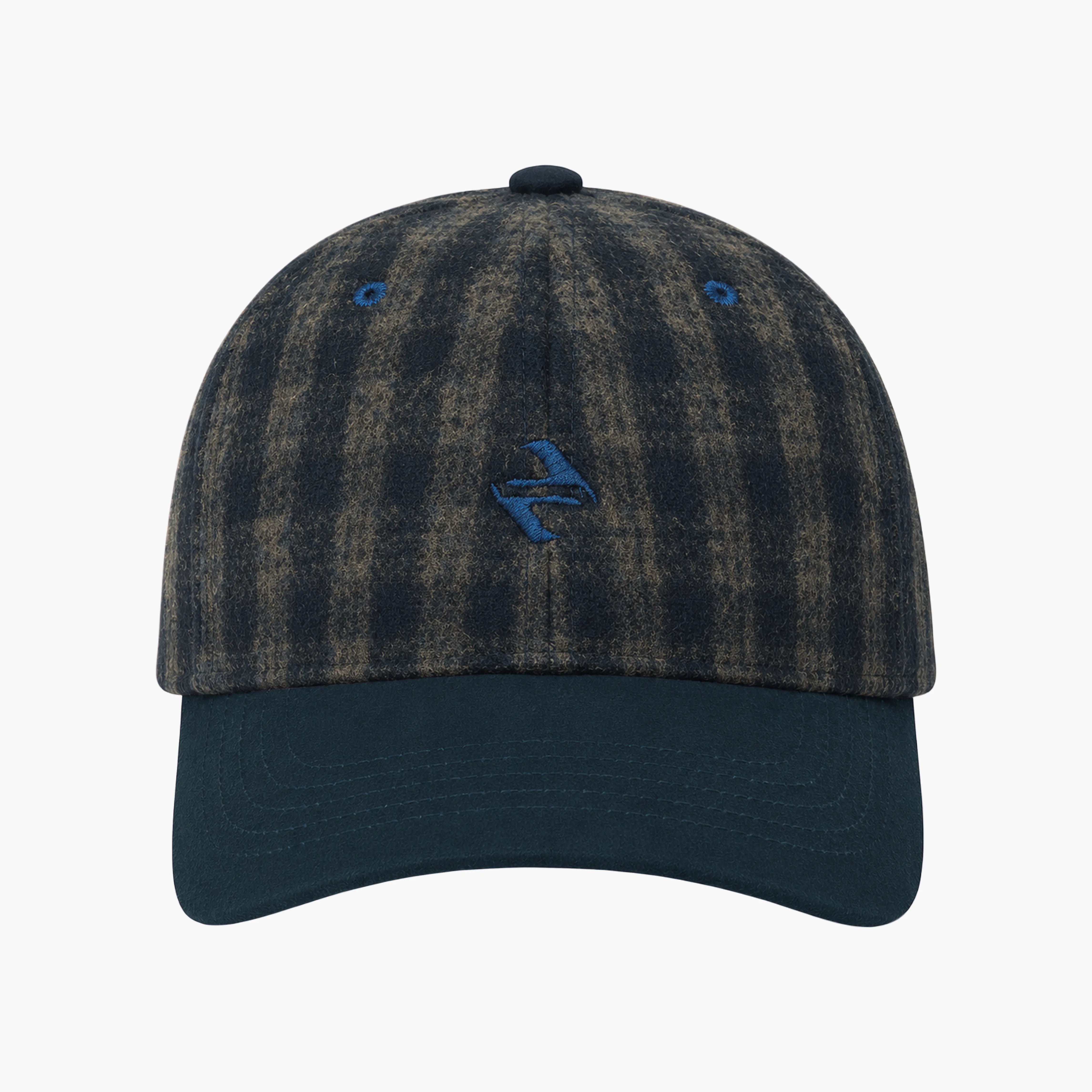 BRUSHED PLAID CAP | NAVY
