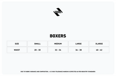 BOXERS SIZE CHART