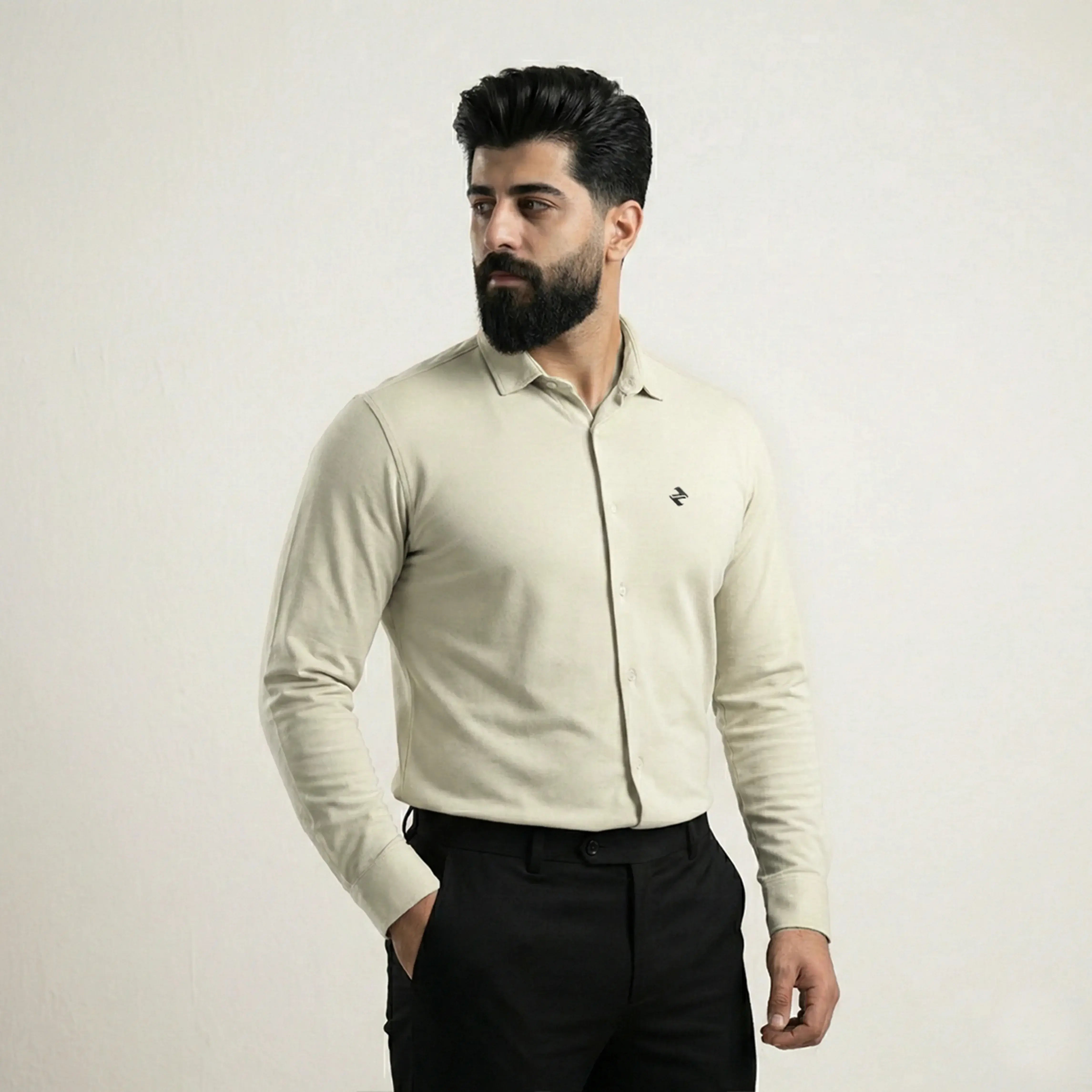 CL SMART SHIRT - BEIGE